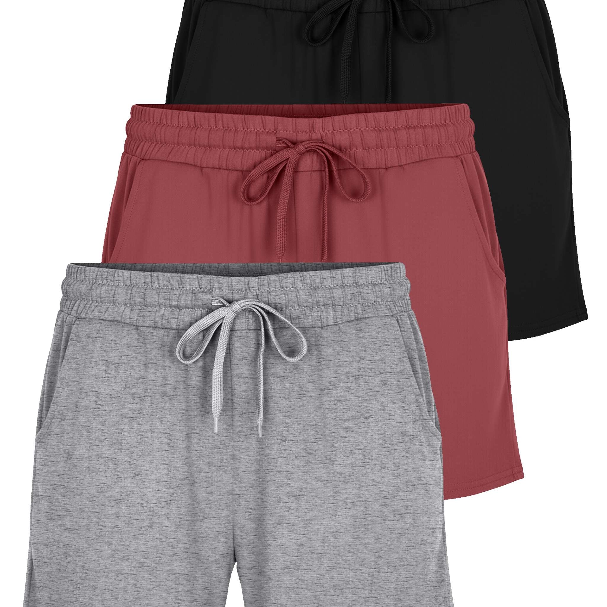 3 Pack: Womens Plus Super-Soft Lounge Shorts