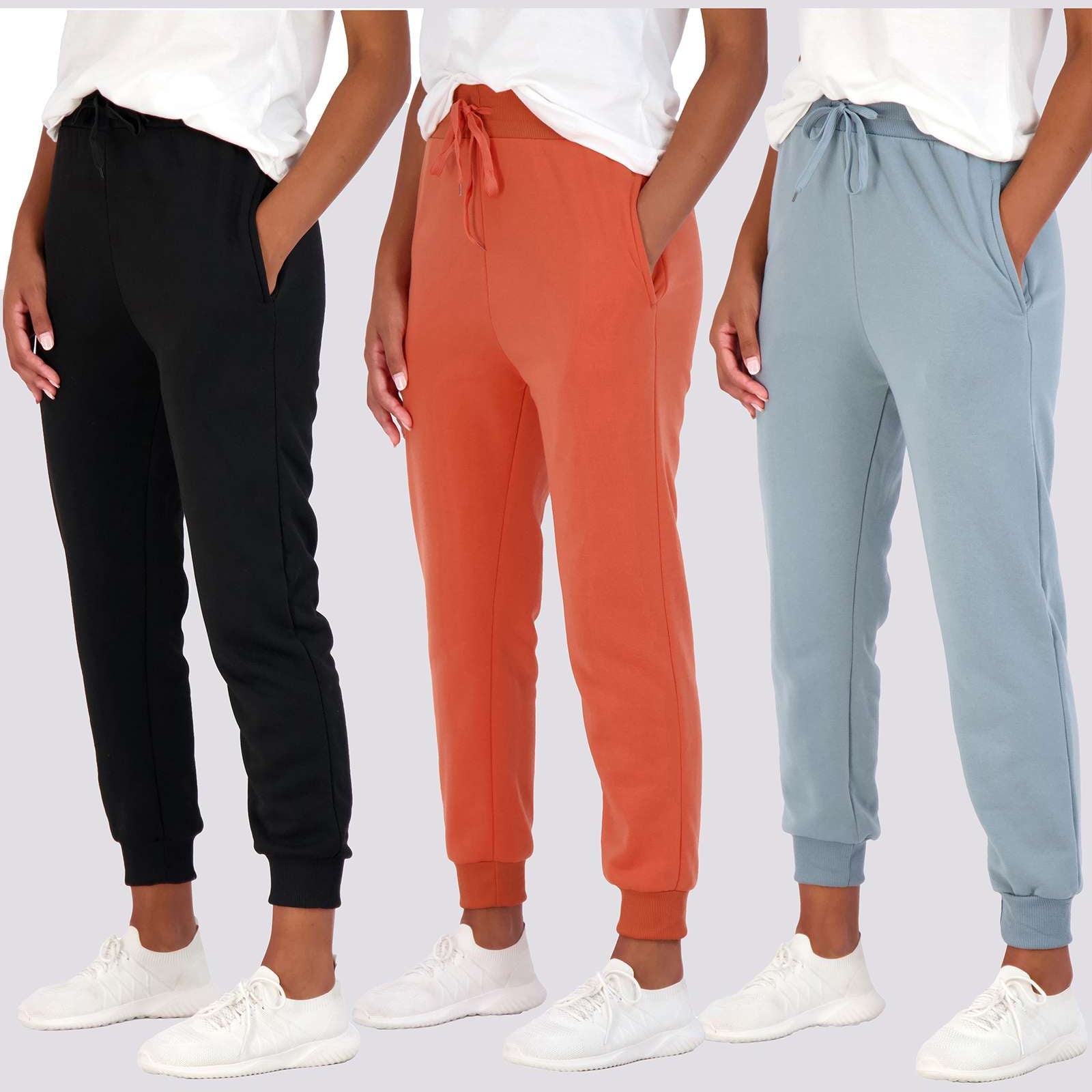 3 Pack: Womens Fleece Jogger Sweatpants