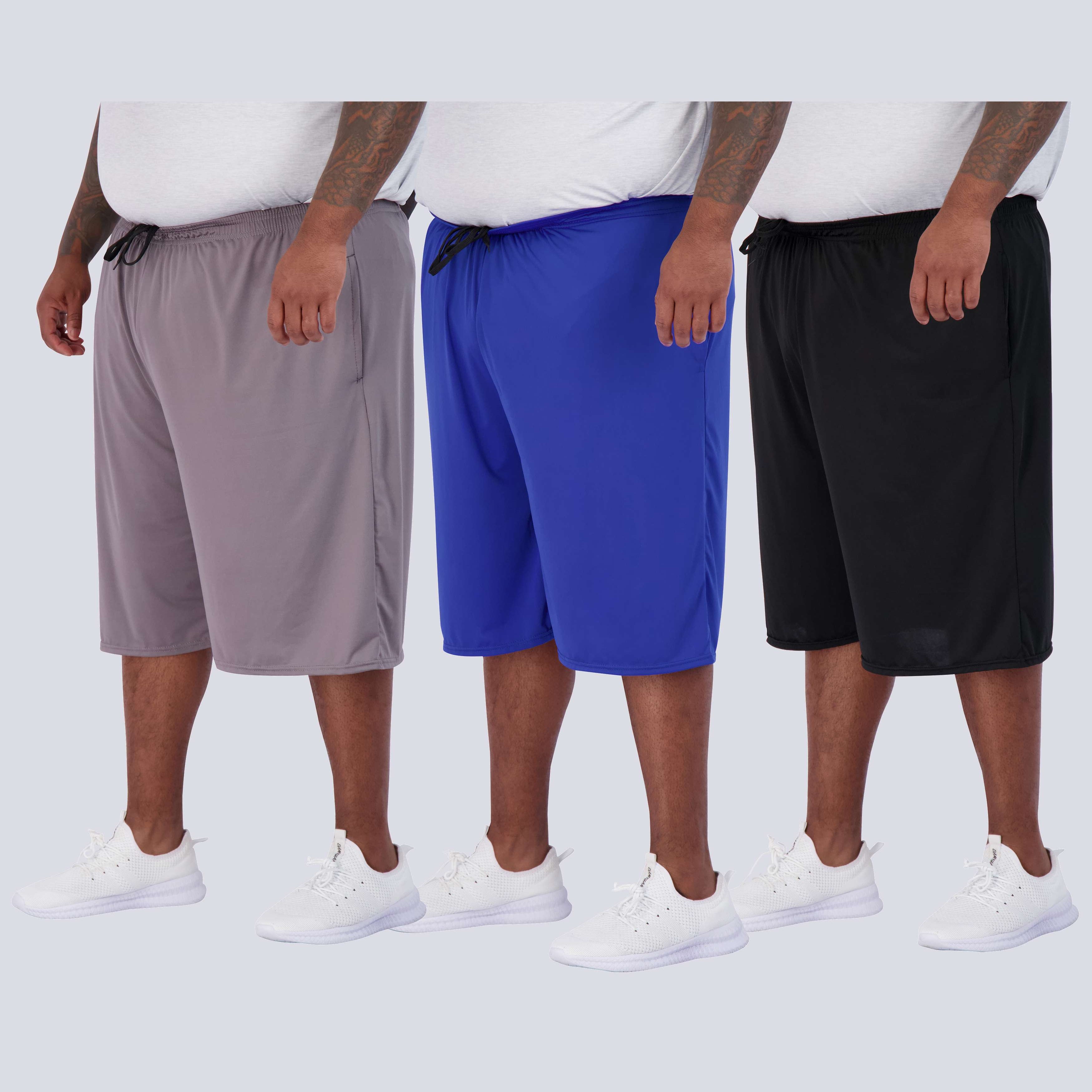 3 Pack: Men's Big & Tall Dry Fit & Mesh Performance Shorts