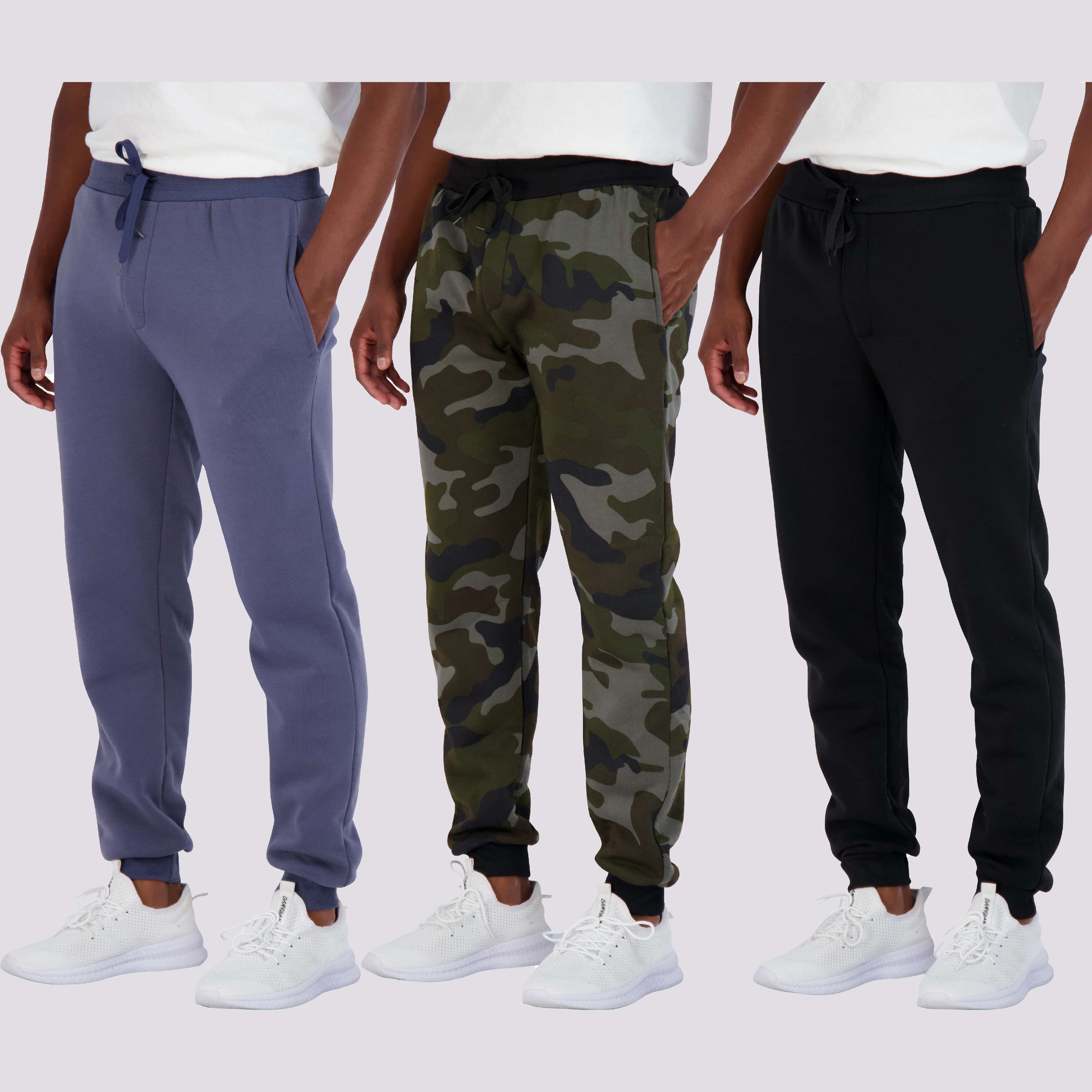 3 Pack: Mens Fleece Jogger Sweatpants