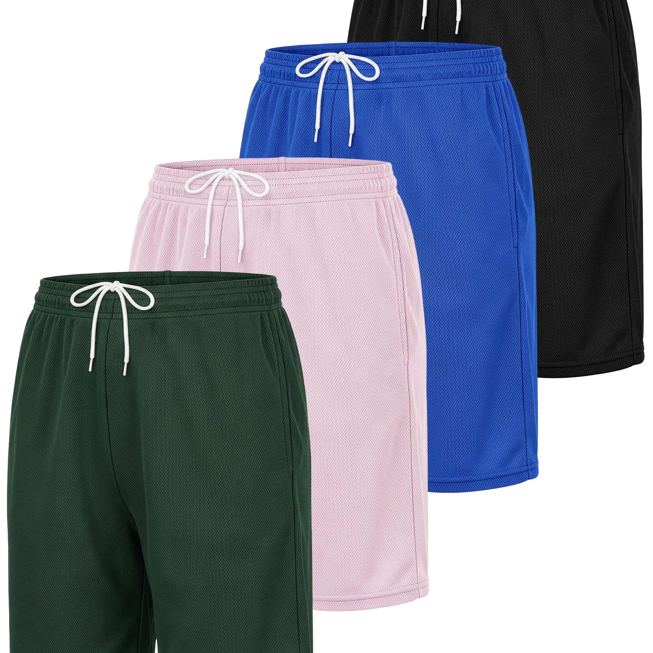 4 Pack: Women's 7" Mesh Quick-Dry Bermuda Shorts
