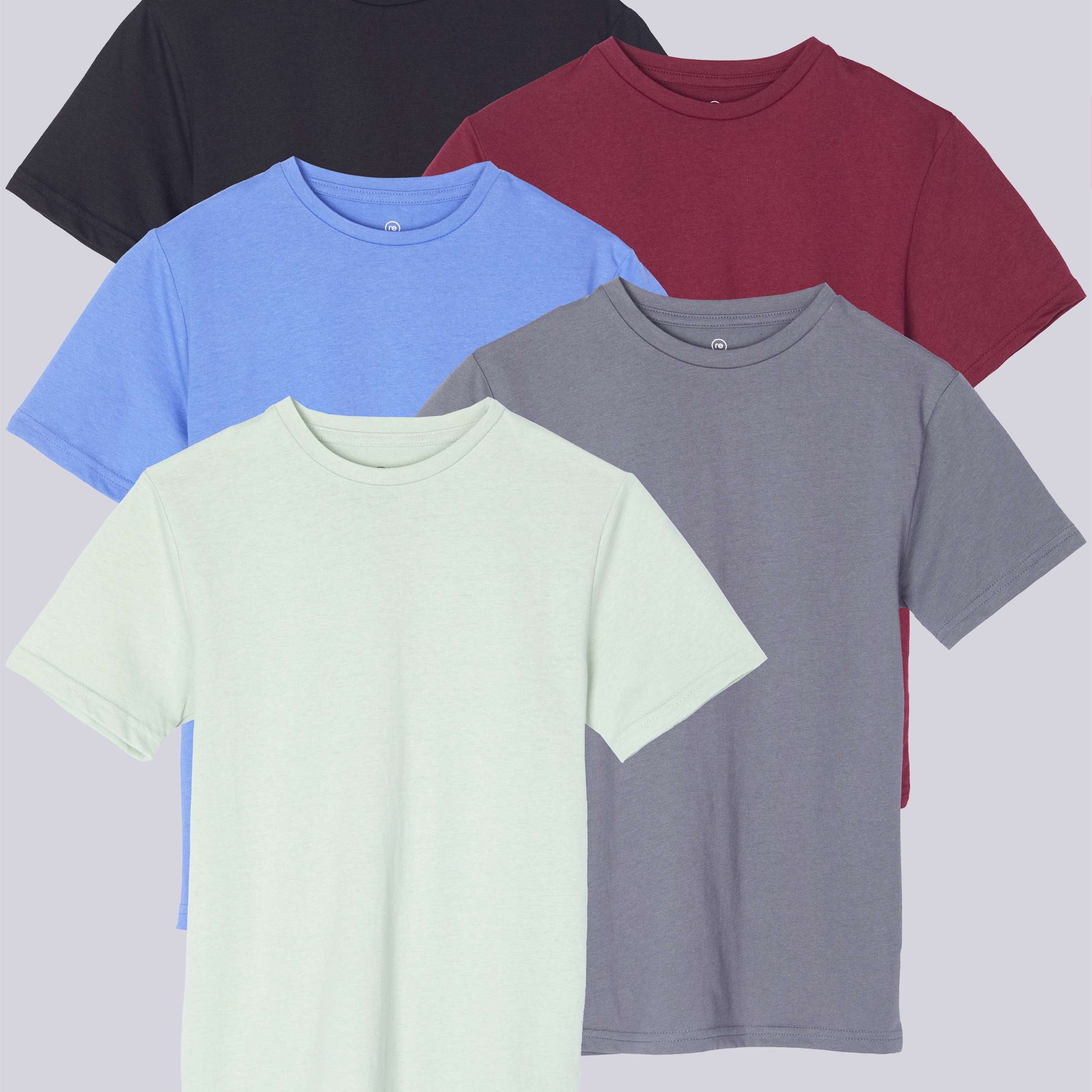 5 Pack: Boys' Cotton Short Sleeve T-Shirts