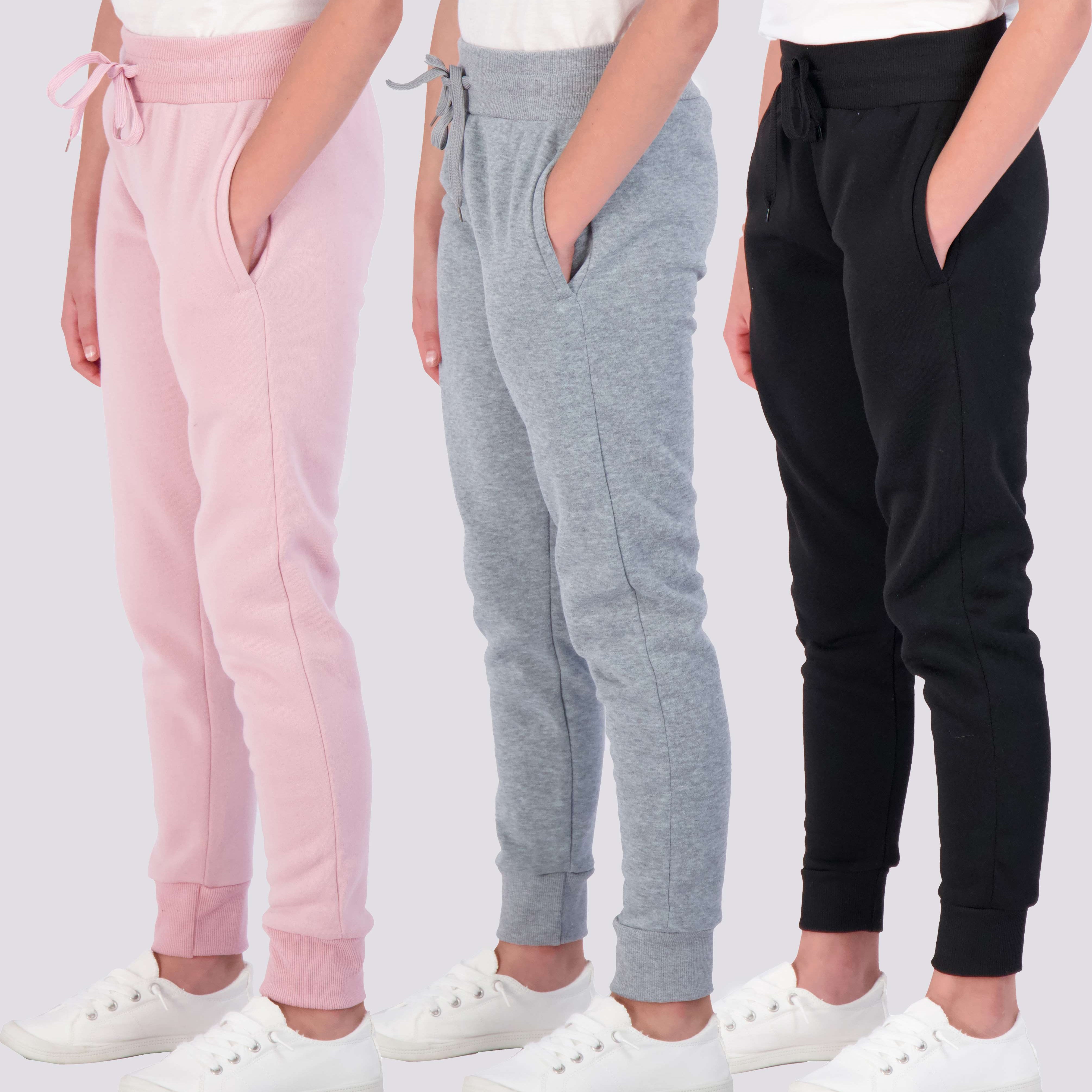 3 Pack: Girls Fleece Jogger Sweatpants