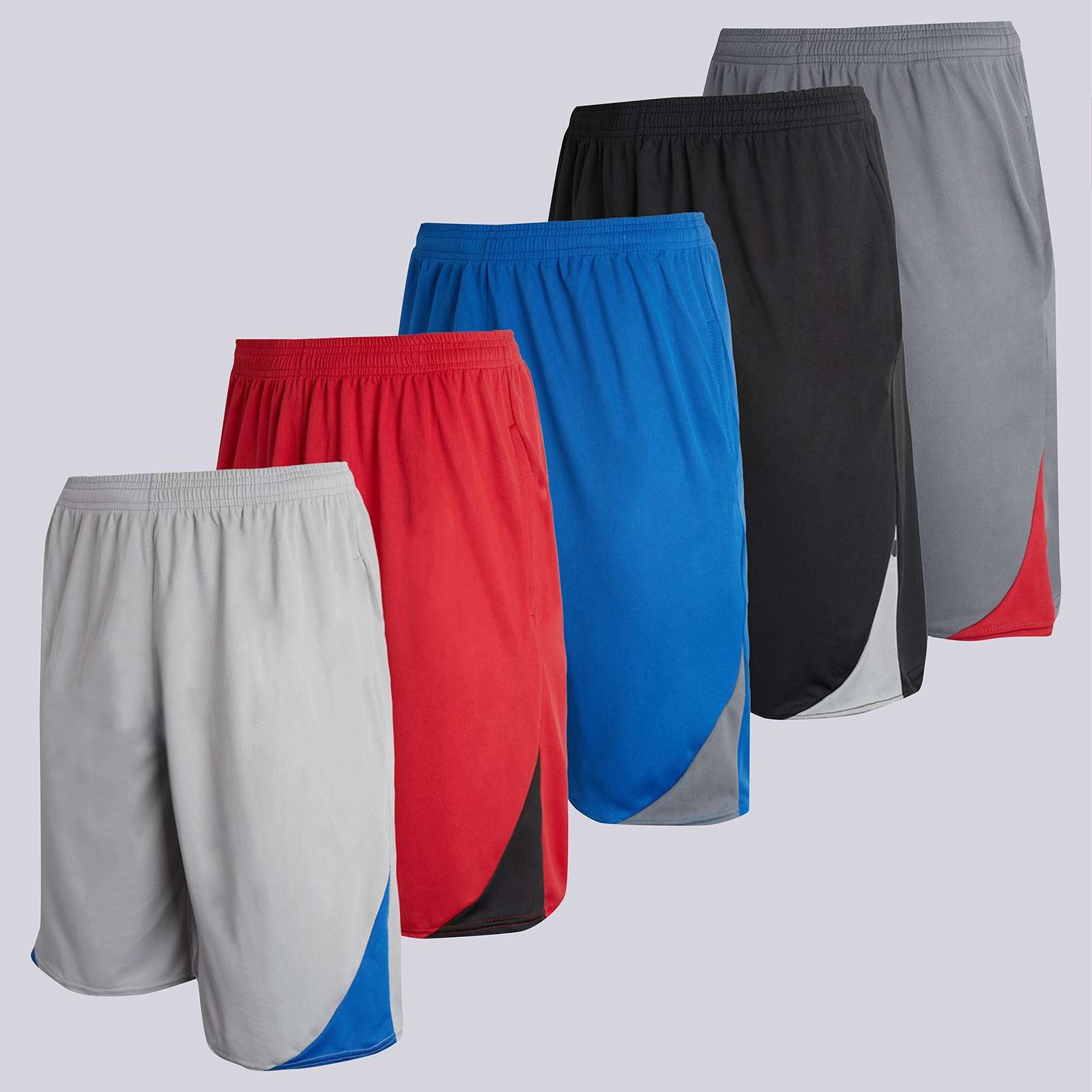 5 Pack: Boys Mesh Active Performance Shorts