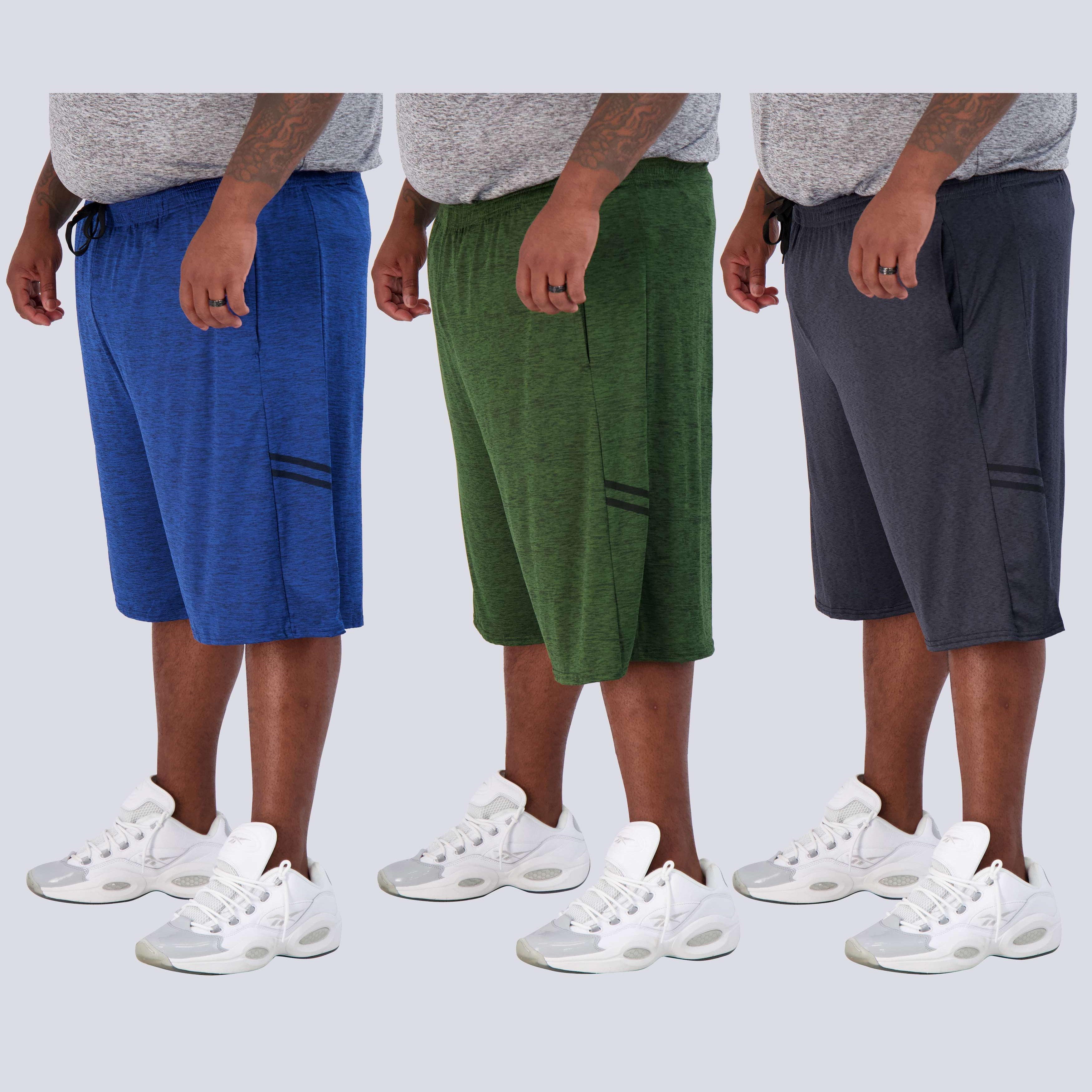 3 Pack: Men's Big & Tall Dry Fit & Mesh Performance Shorts