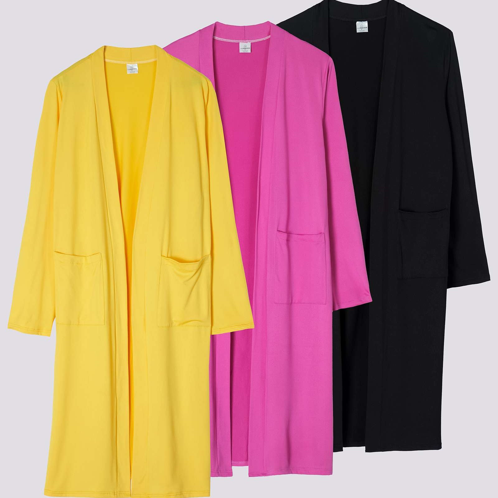 3 Pack: Women's Long Sleeve Open-Front Cardigan