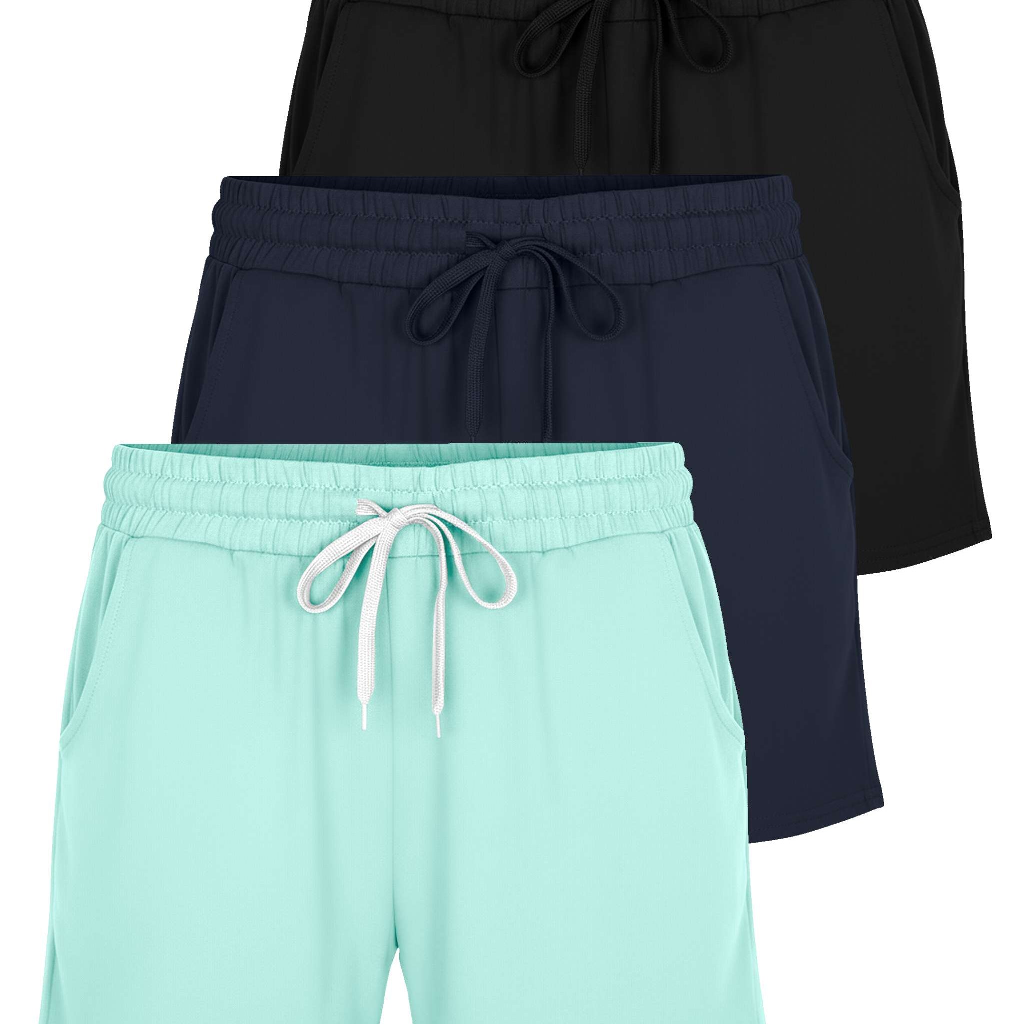 3 Pack: Womens Plus Super-Soft Lounge Shorts