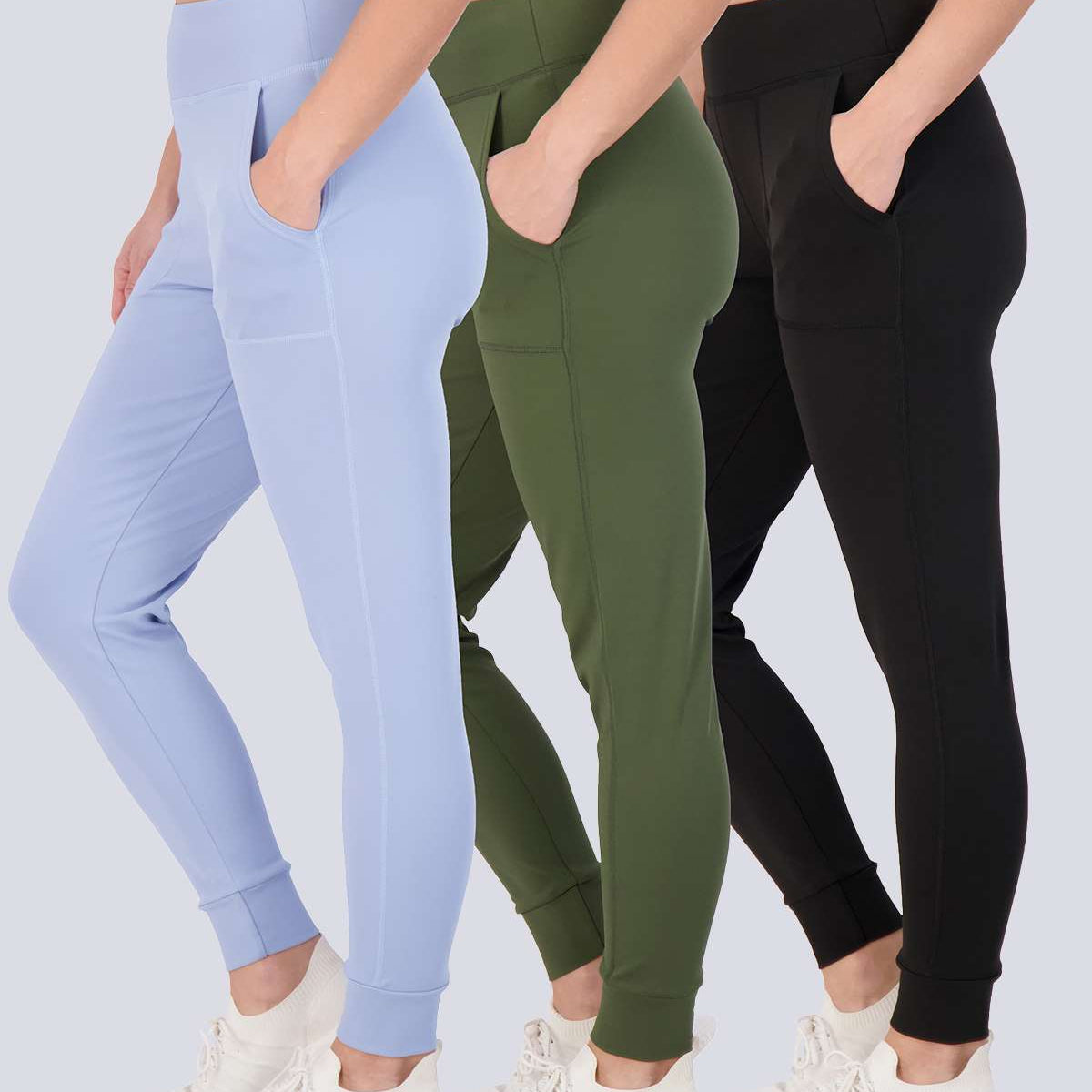 3 Pack: Women's Joggers with Pockets (Available in Plus Size)