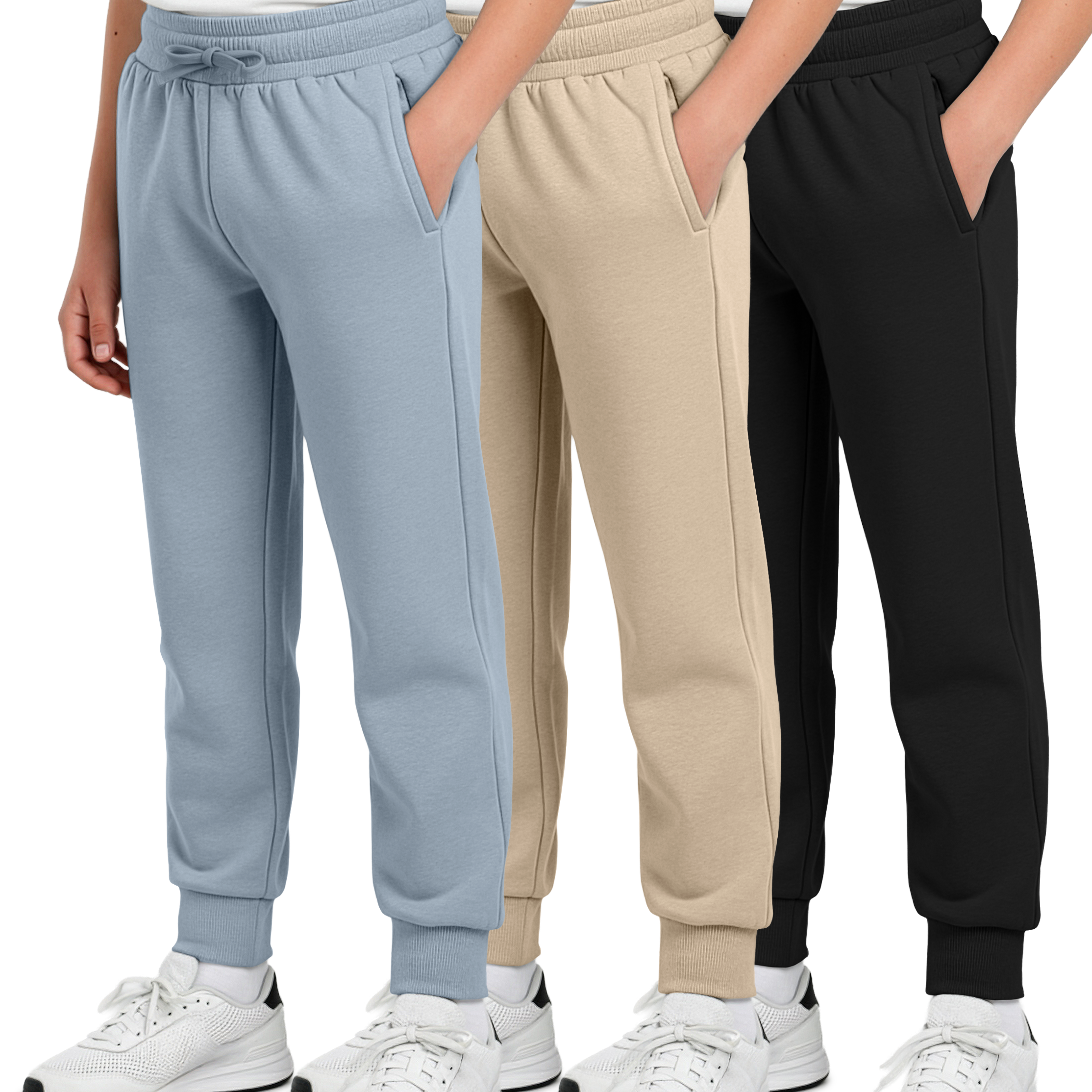 3 Pack: Boys Fleece Jogger Sweatpants