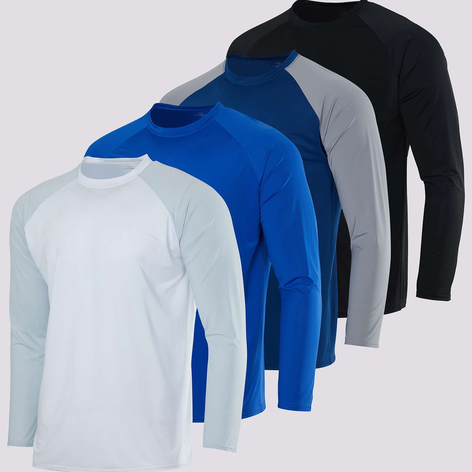 4 Pack: Boys' Long Sleeve Rash Guard Shirt