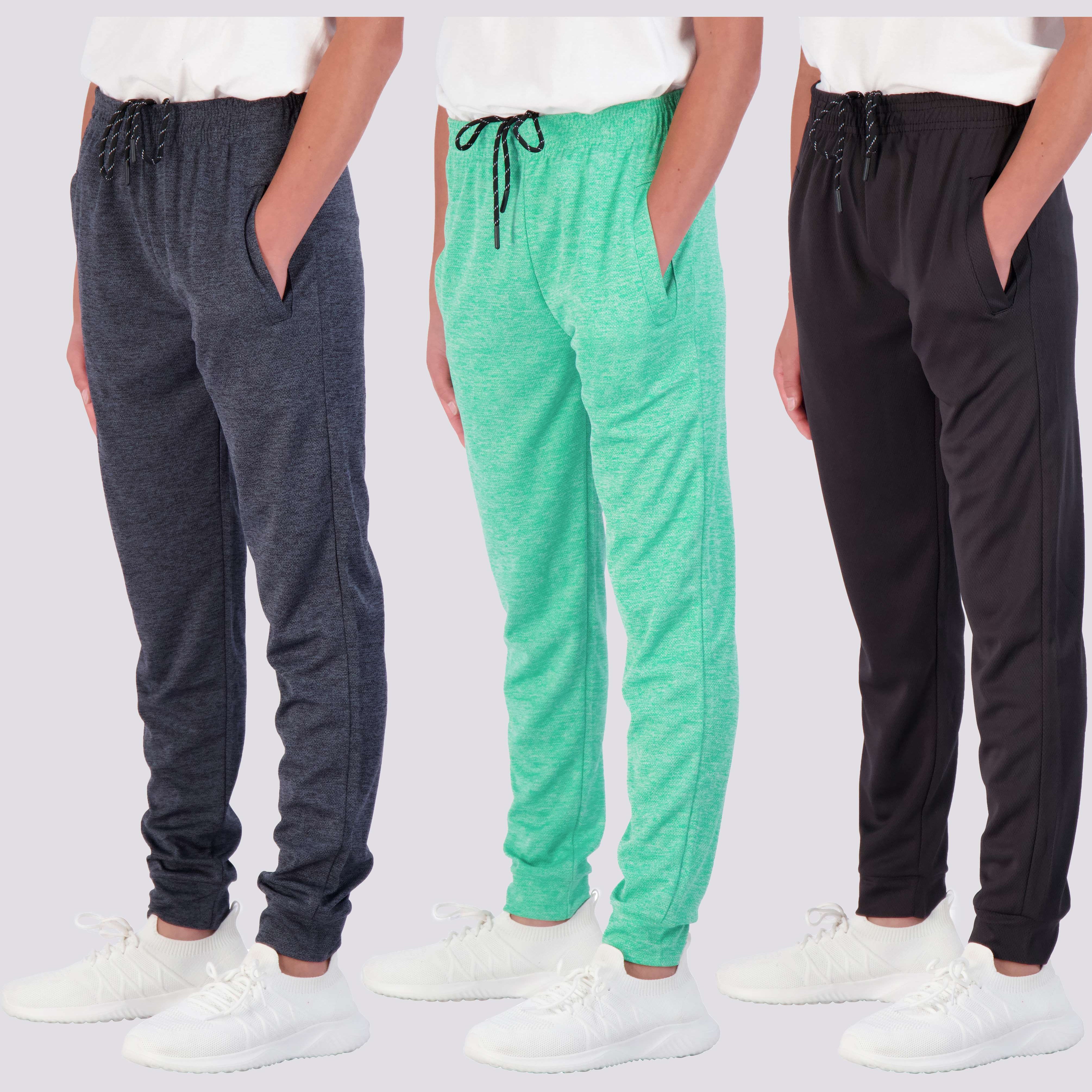 3 Pack: Boys Mesh Active Casual Jogger Sweatpants