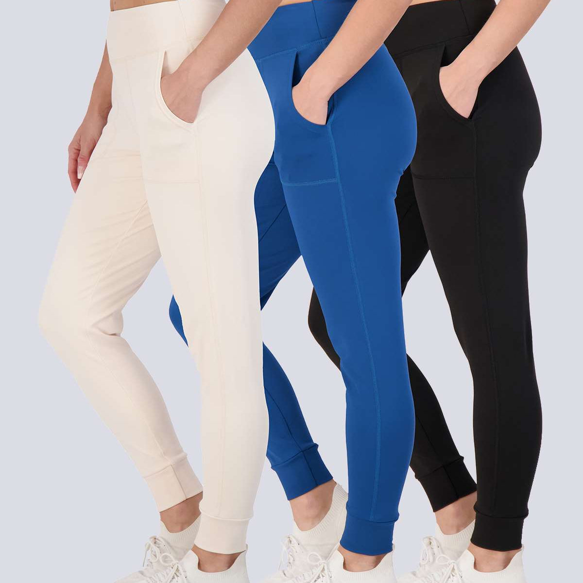 3 Pack: Women's Joggers with Pockets (Available in Plus Size)