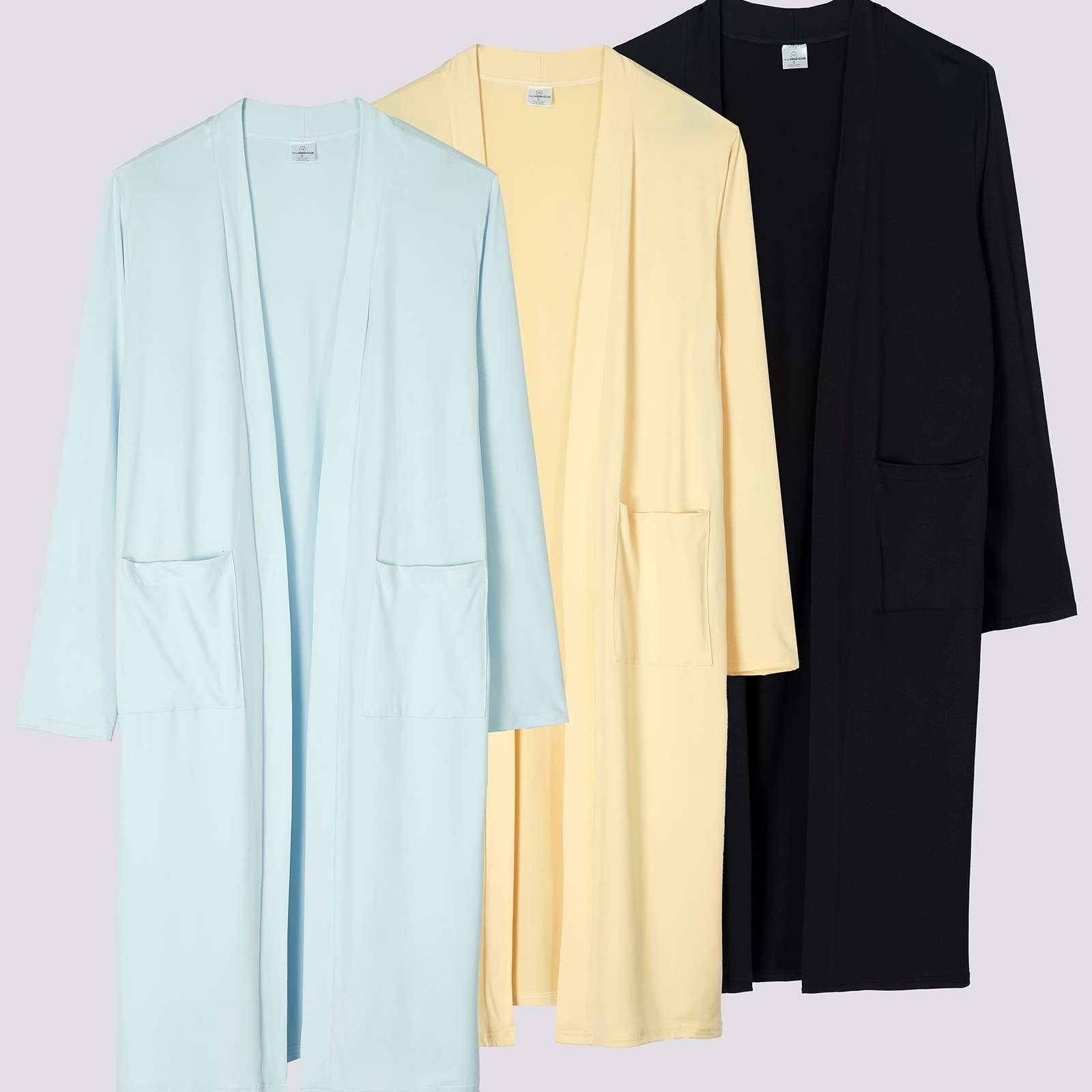 3 Pack: Women's Long Sleeve Open-Front Cardigan