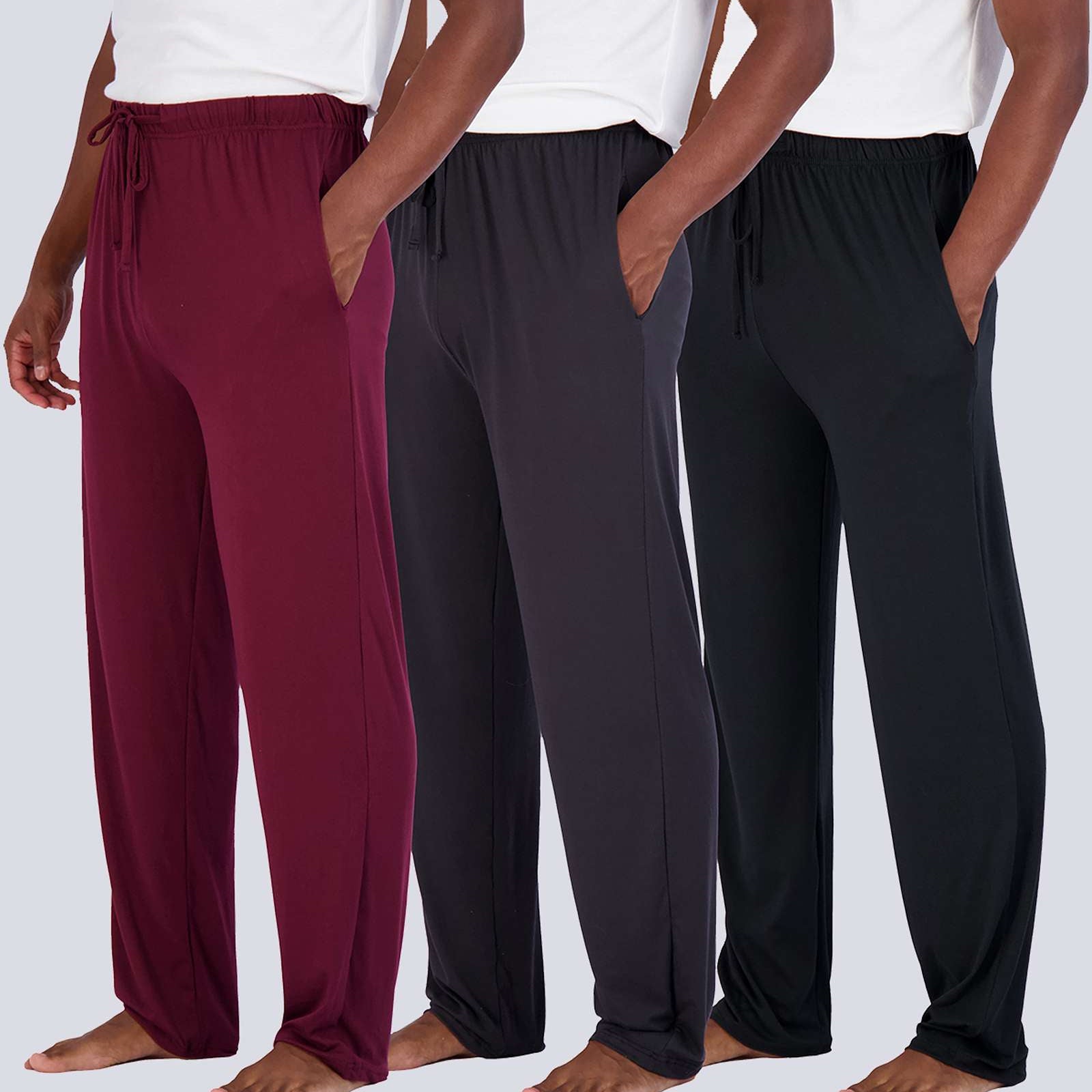 3 Pack: Mens Soft Pajama Lounge Pants