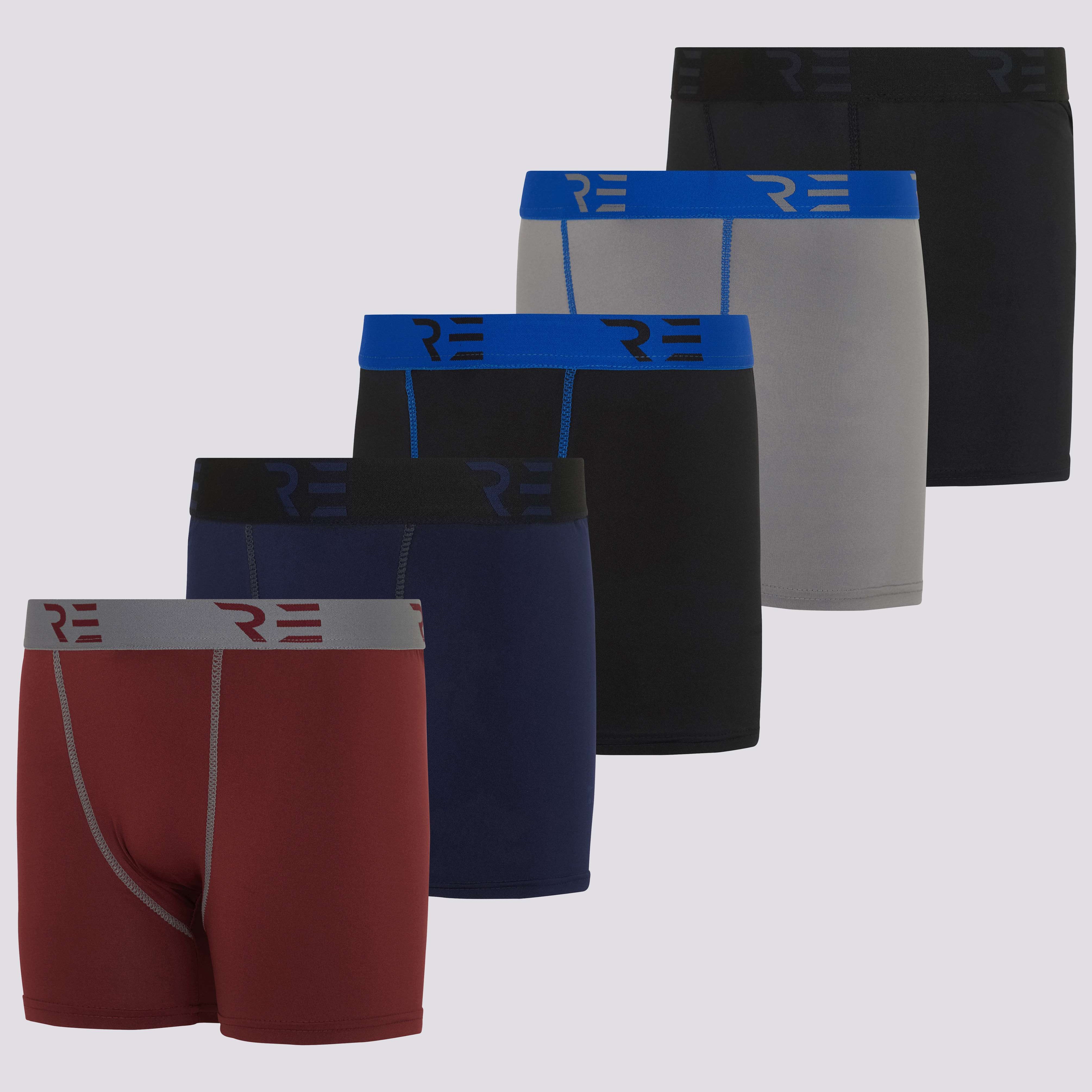 5 Pack: Boys Compression Shorts Underwear