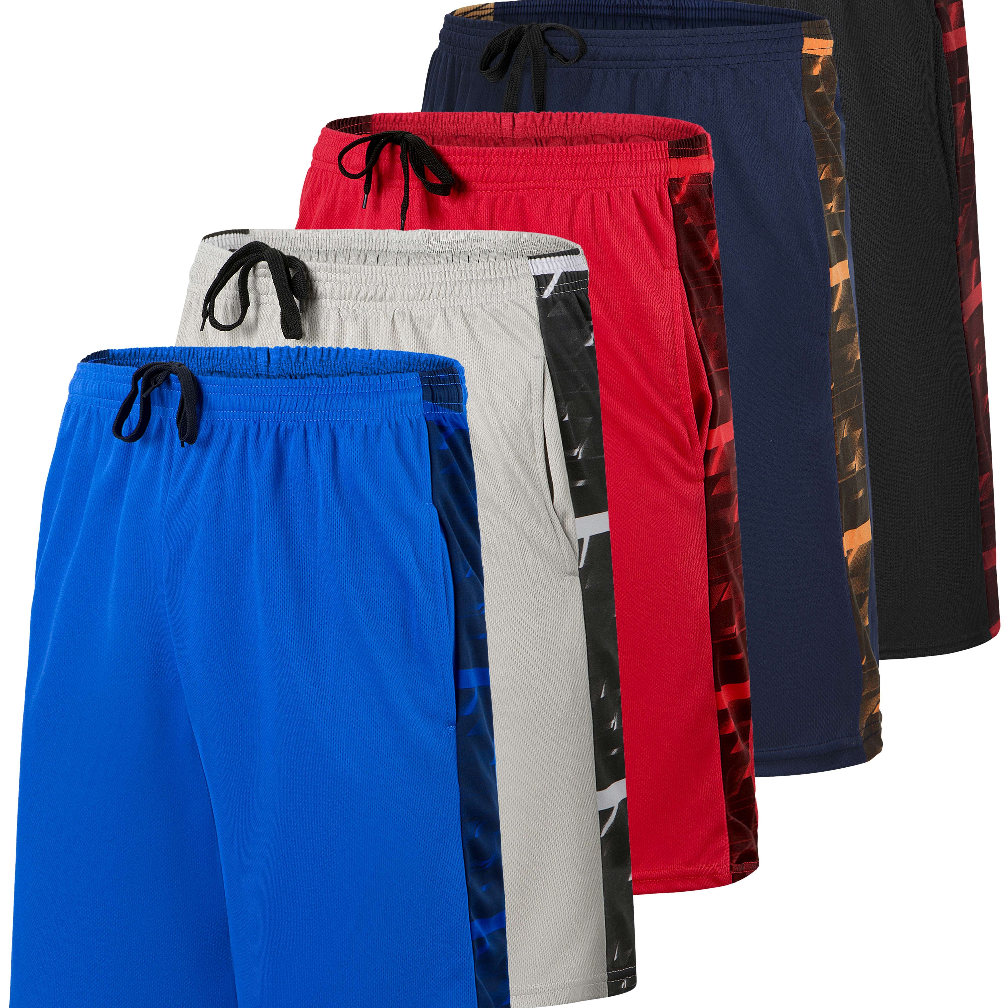 5 Pack: Men's Mesh Athletic Gym Shorts