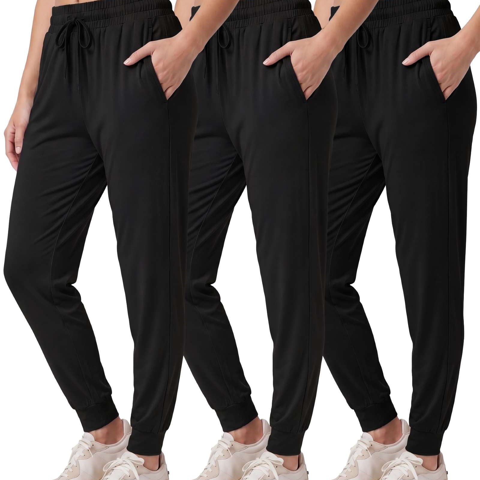 3 Pack: Womens Ultra-Soft Lounge Joggers