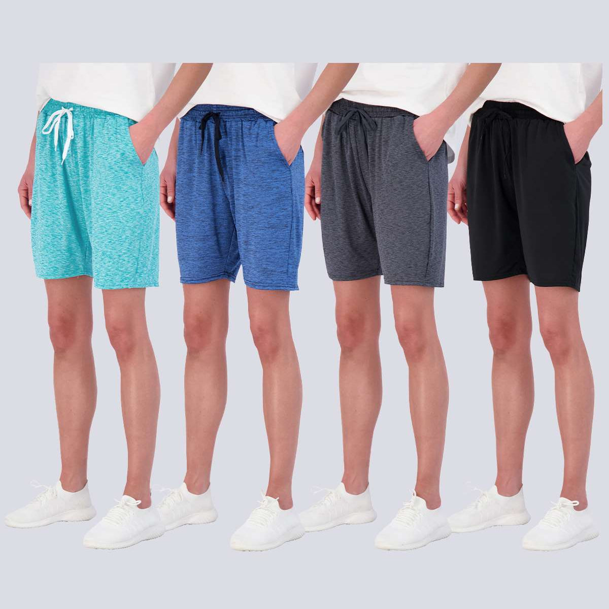 4 Pack: Womens Dry-Fit 7" Bermuda Shorts