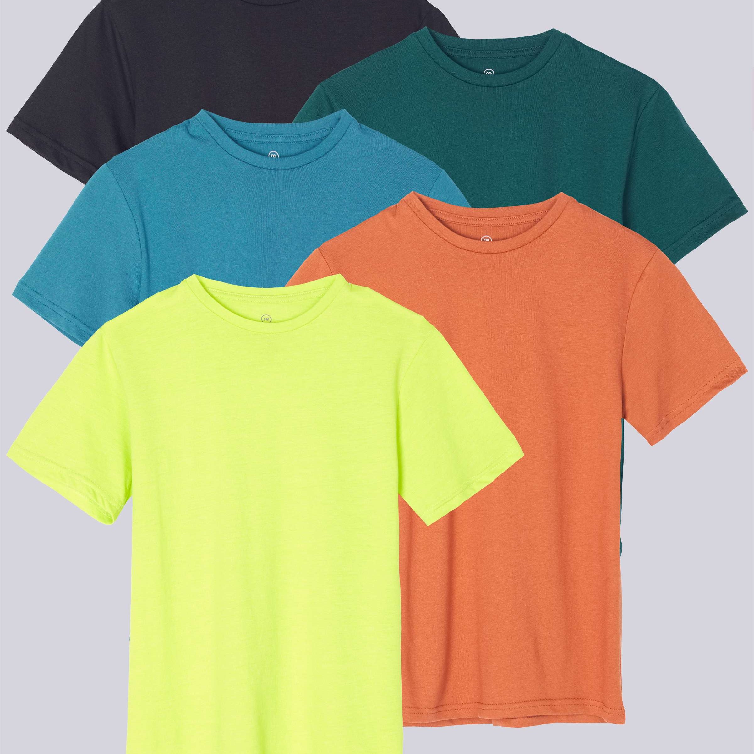 5 Pack: Boys' Cotton Short Sleeve T-Shirts