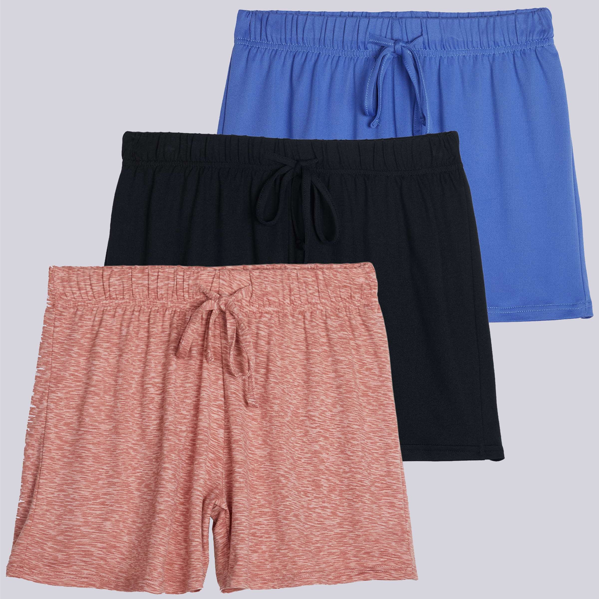 3 Pack: Womens Ultra-Soft Pajama Lounge Shorts