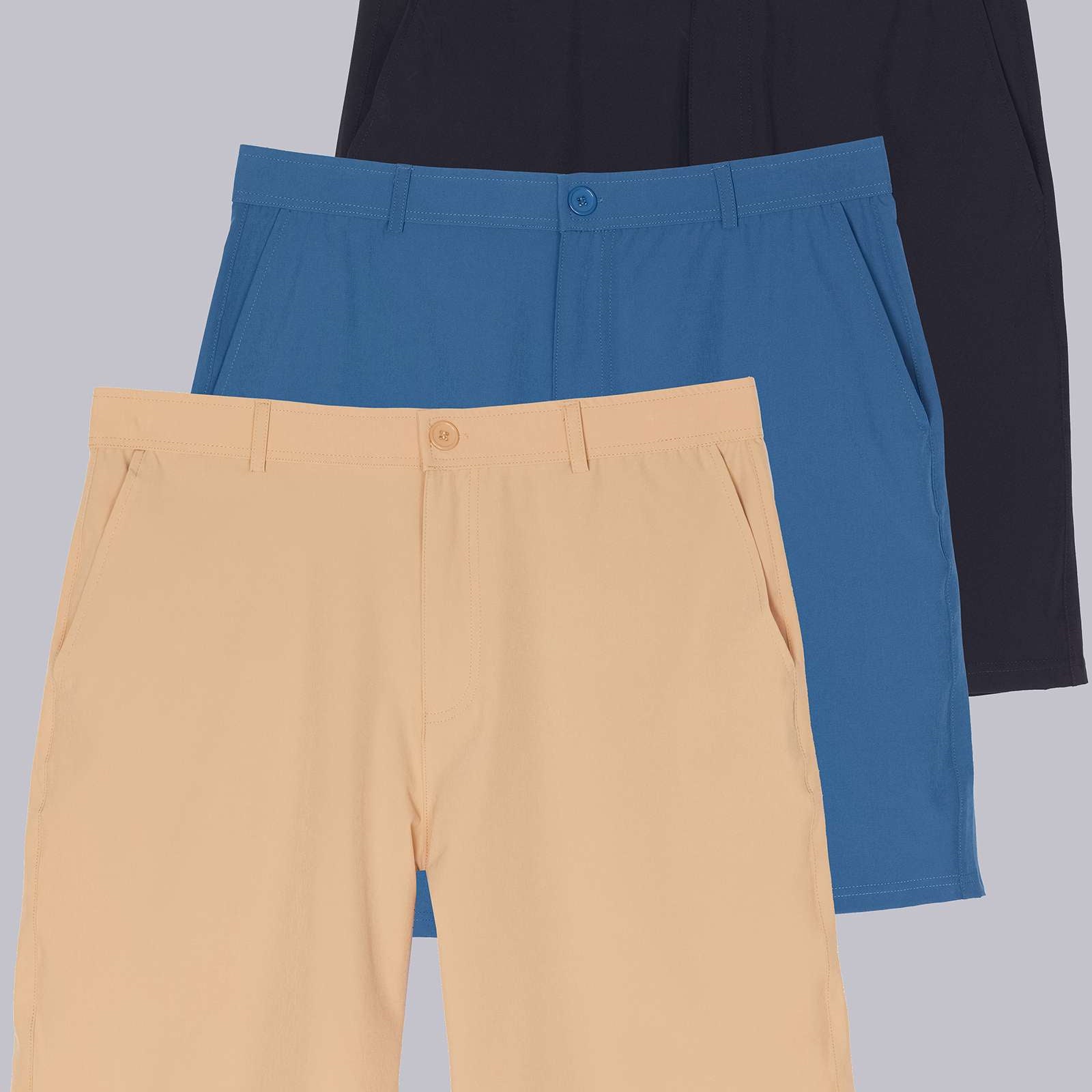 3 Pack: Men's 9" Golf Shorts