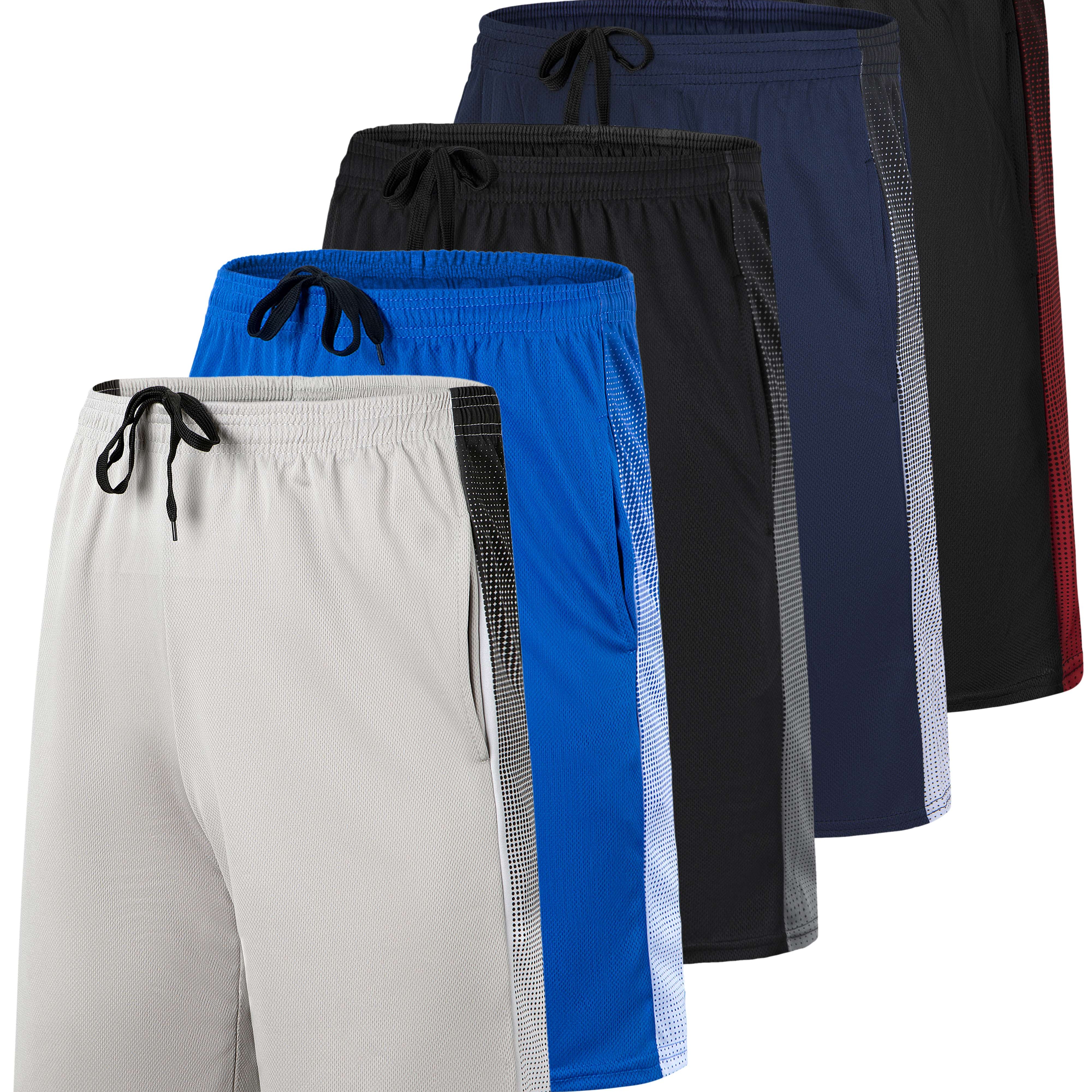5 Pack: Men's Mesh Athletic Gym Shorts