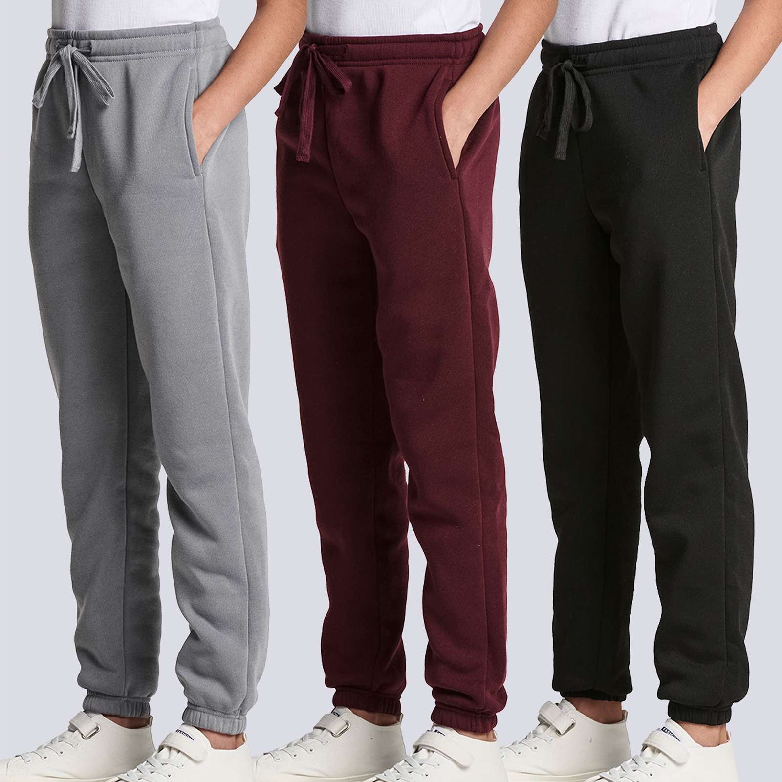 3 Pack: Girls' Sweatpants - Active Fleece Jogger Pants