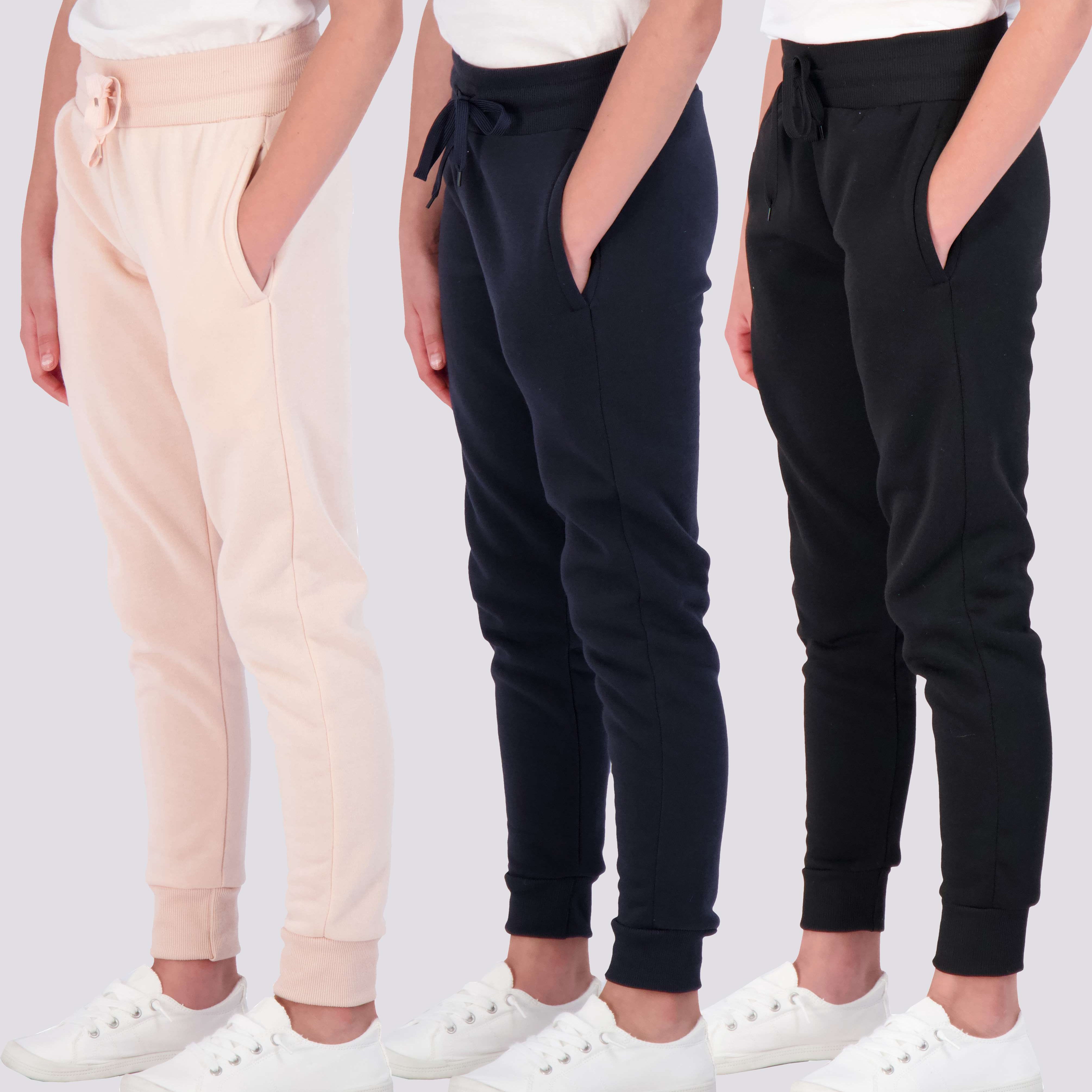 3 Pack: Girls Fleece Jogger Sweatpants
