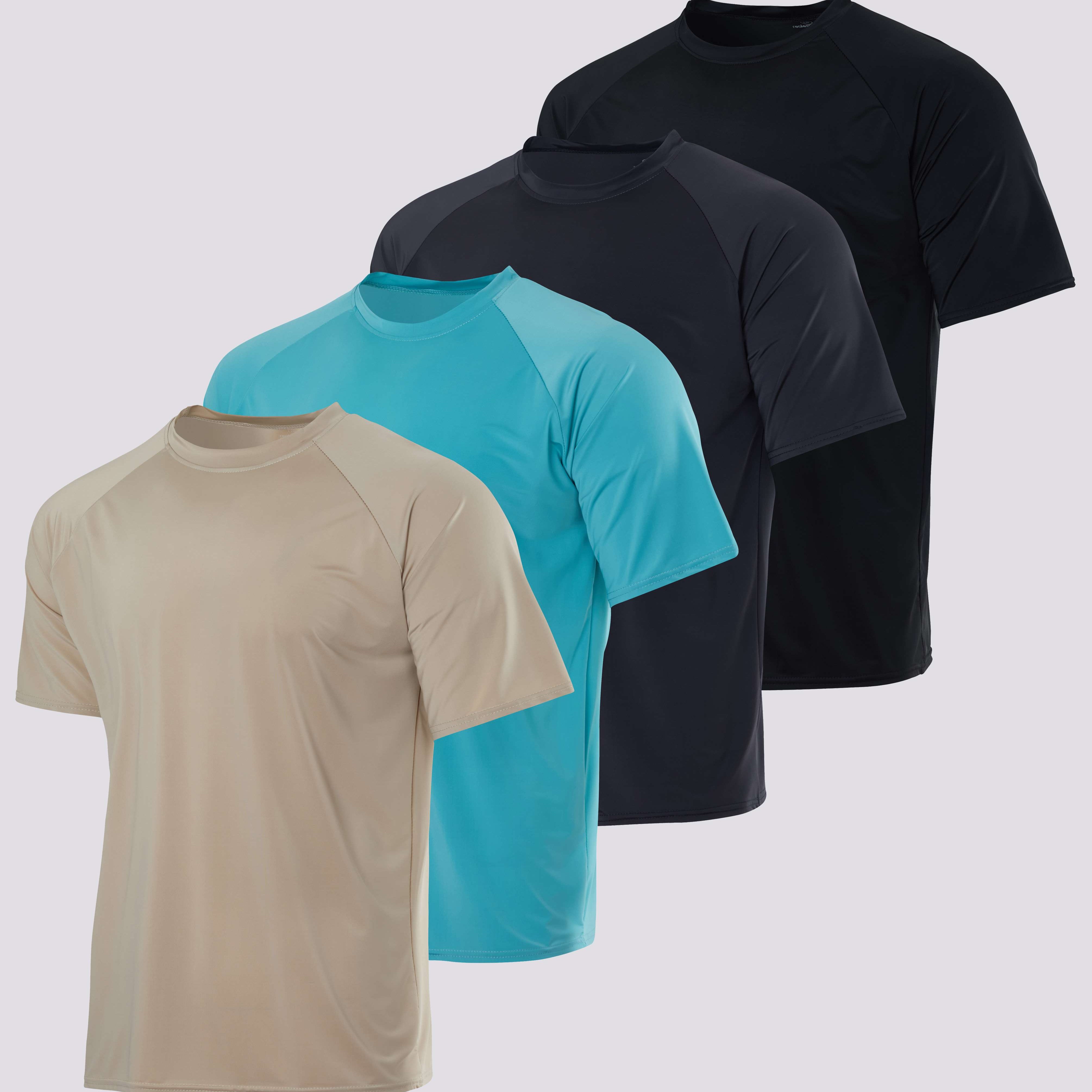 4-Pack: Boys Short Sleeve Quick Dry UPF 50+ Sun Protection Rash Guard Shirt û Swimwear Surf Top for Boys