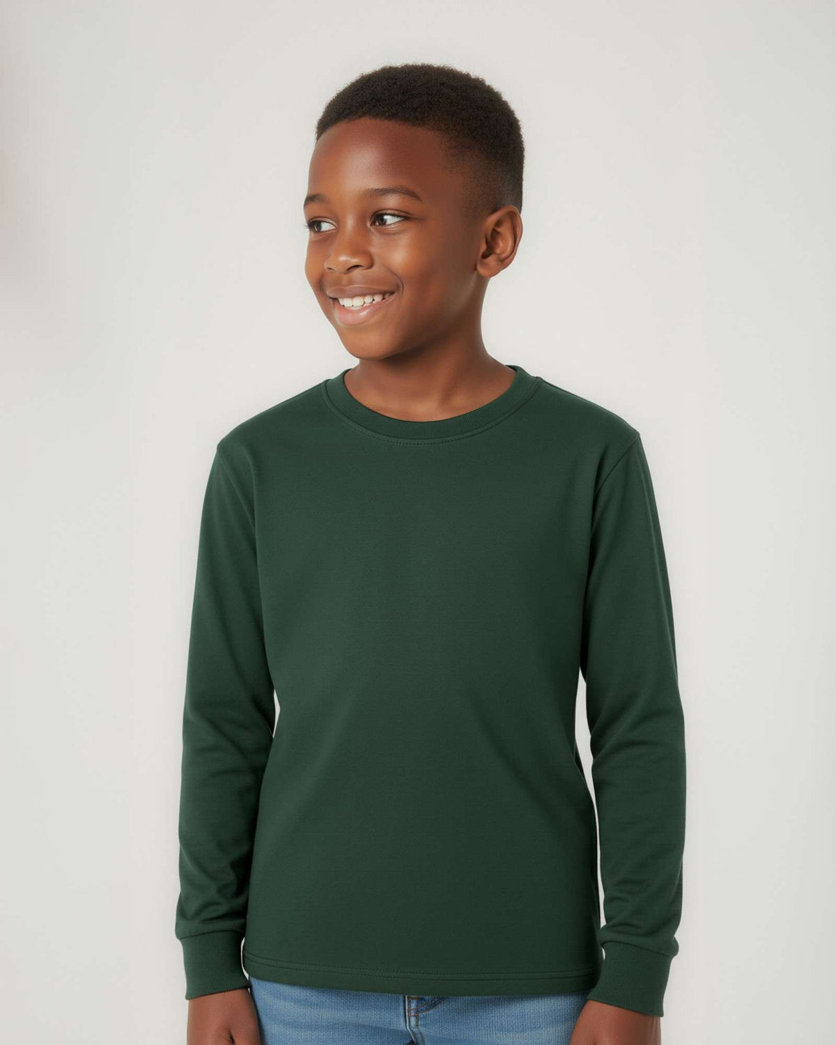 Real Essentials 5 Pack Boys' Cotton Long Sleeve Jersey T Shirts Kids School Youth Tees - Set 3
