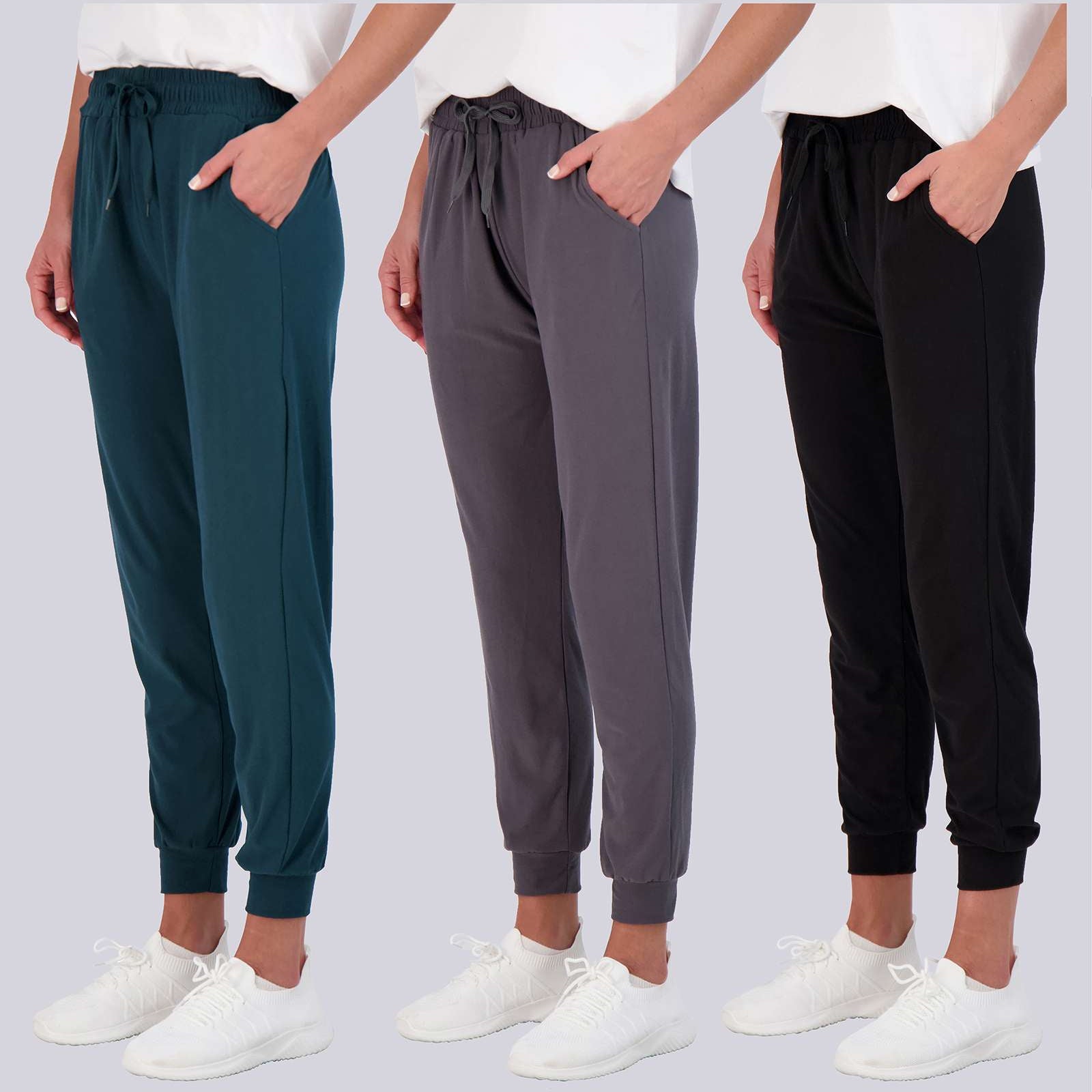 3 Pack: Womens Ultra-Soft Lounge Joggers