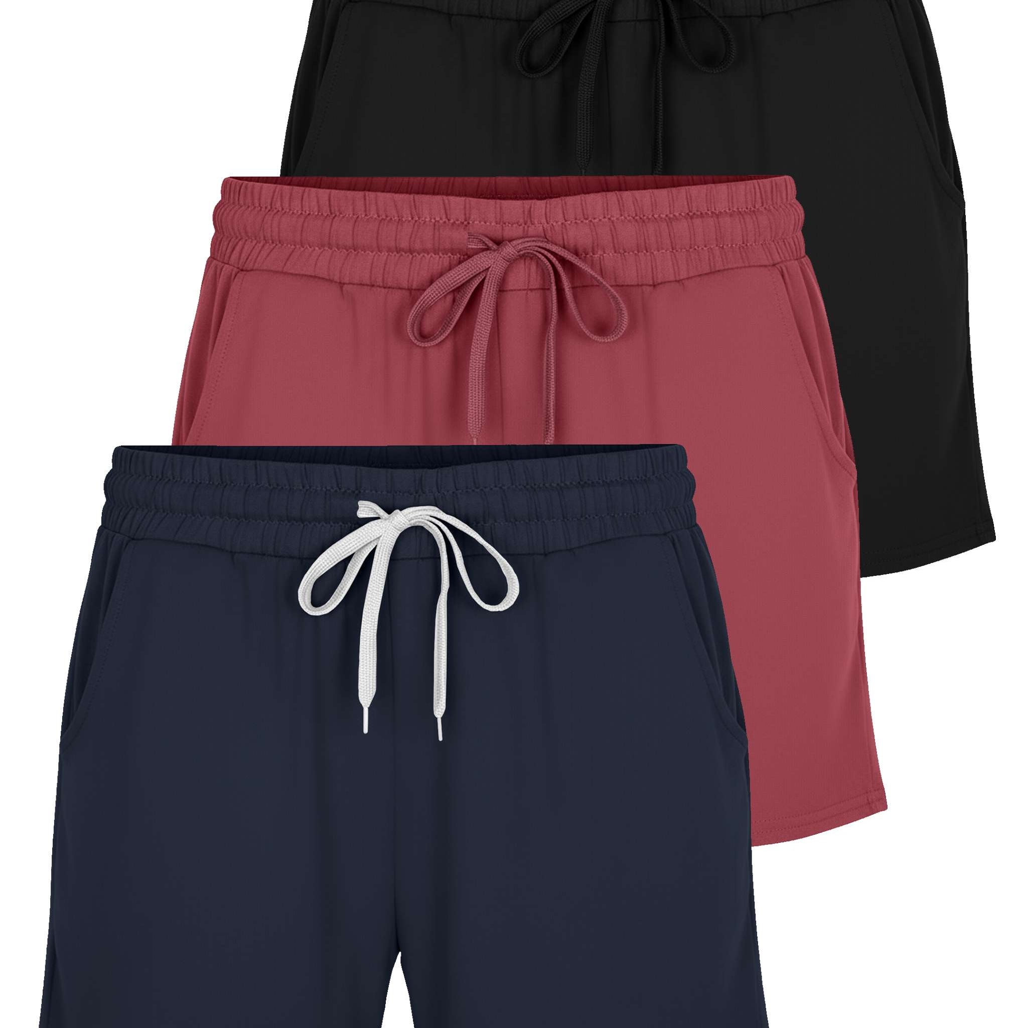3 Pack: Womens Plus Super-Soft Lounge Shorts