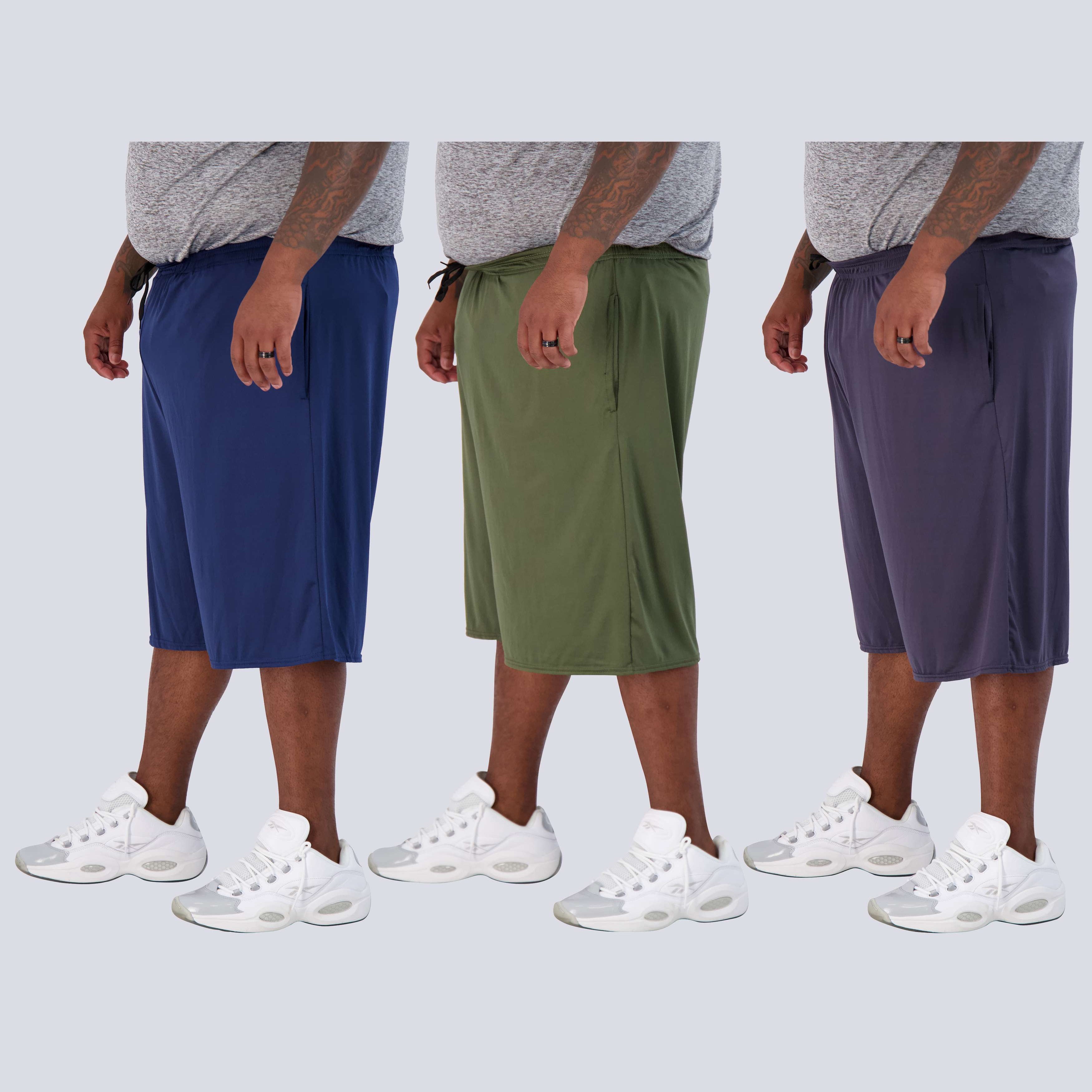 3 Pack: Men's Big & Tall Dry Fit & Mesh Performance Shorts