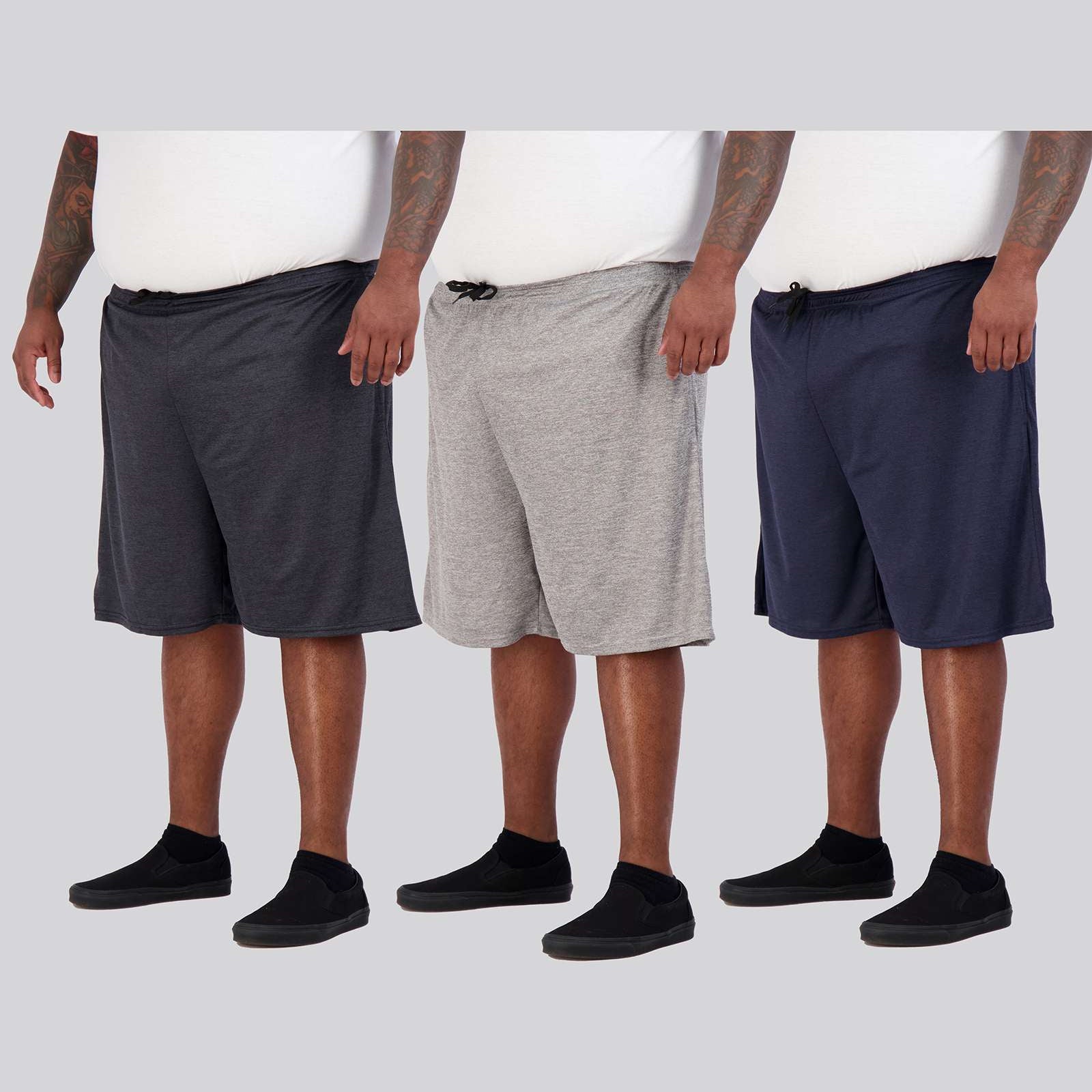 5 Pack: Mens Mesh Active Basketball Shorts (3X-5X)