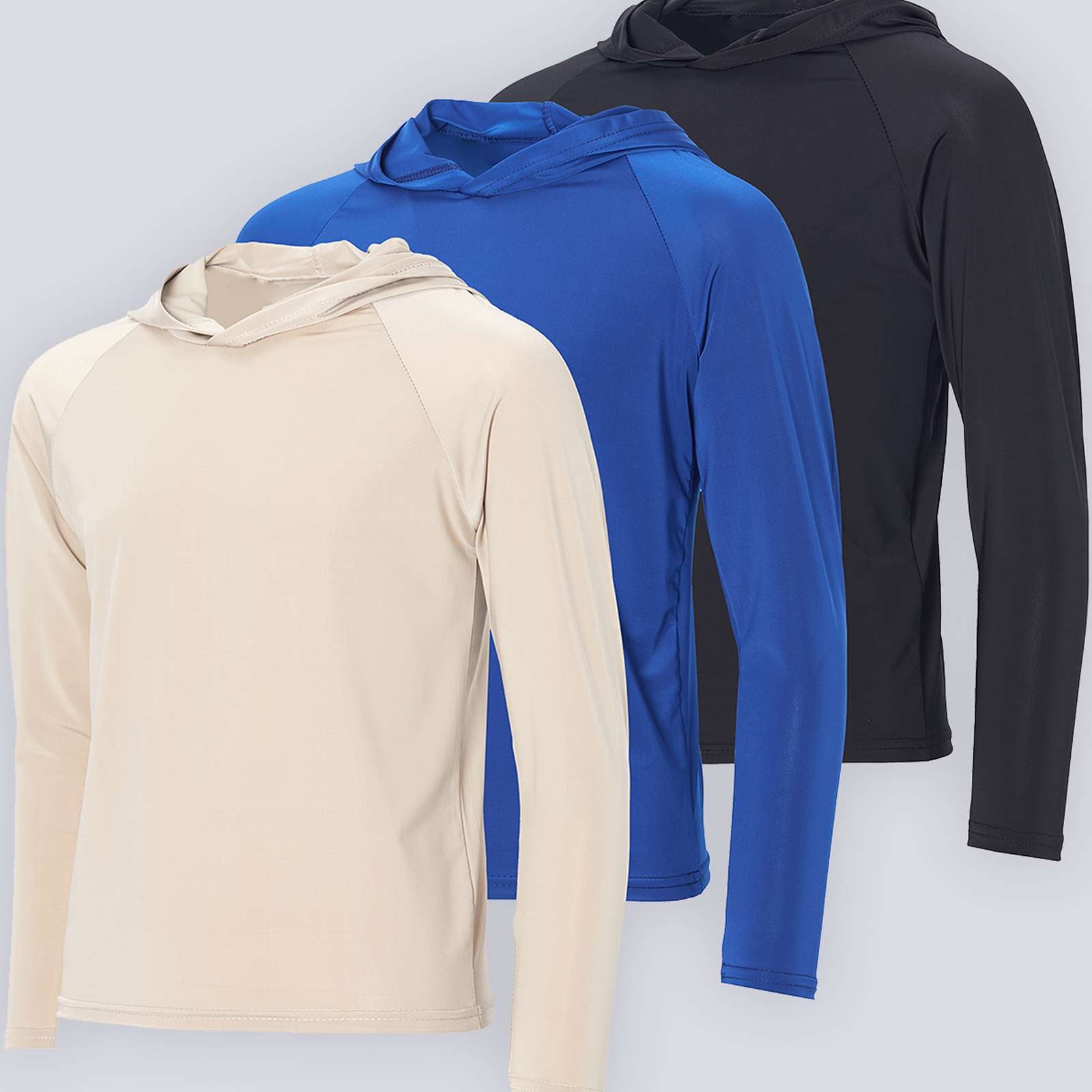 3 Pack: Youth Rashguard Hoodie UPF Sun Protection