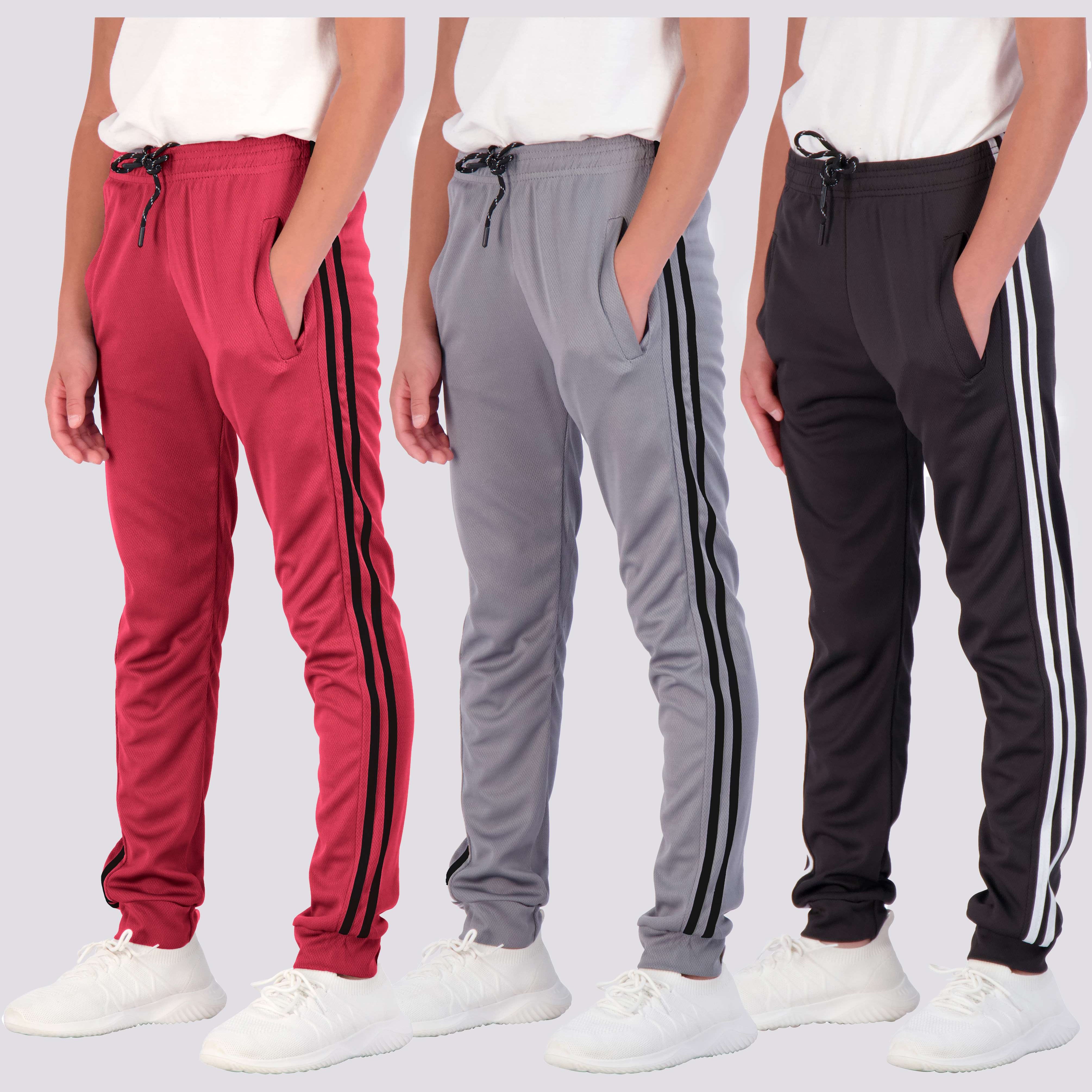 3 Pack: Boys Mesh Active Casual Jogger Sweatpants