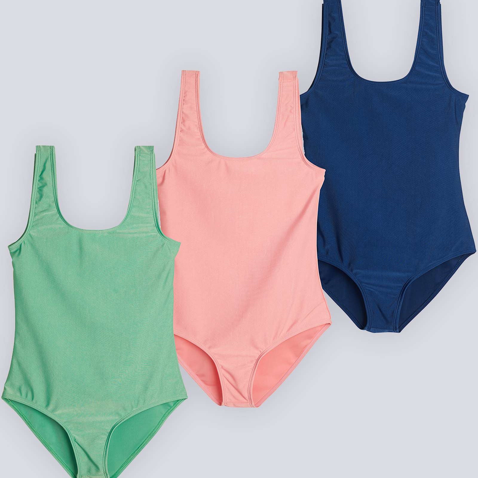 3 Pack: Girls' Surf One Piece Swimsuit
