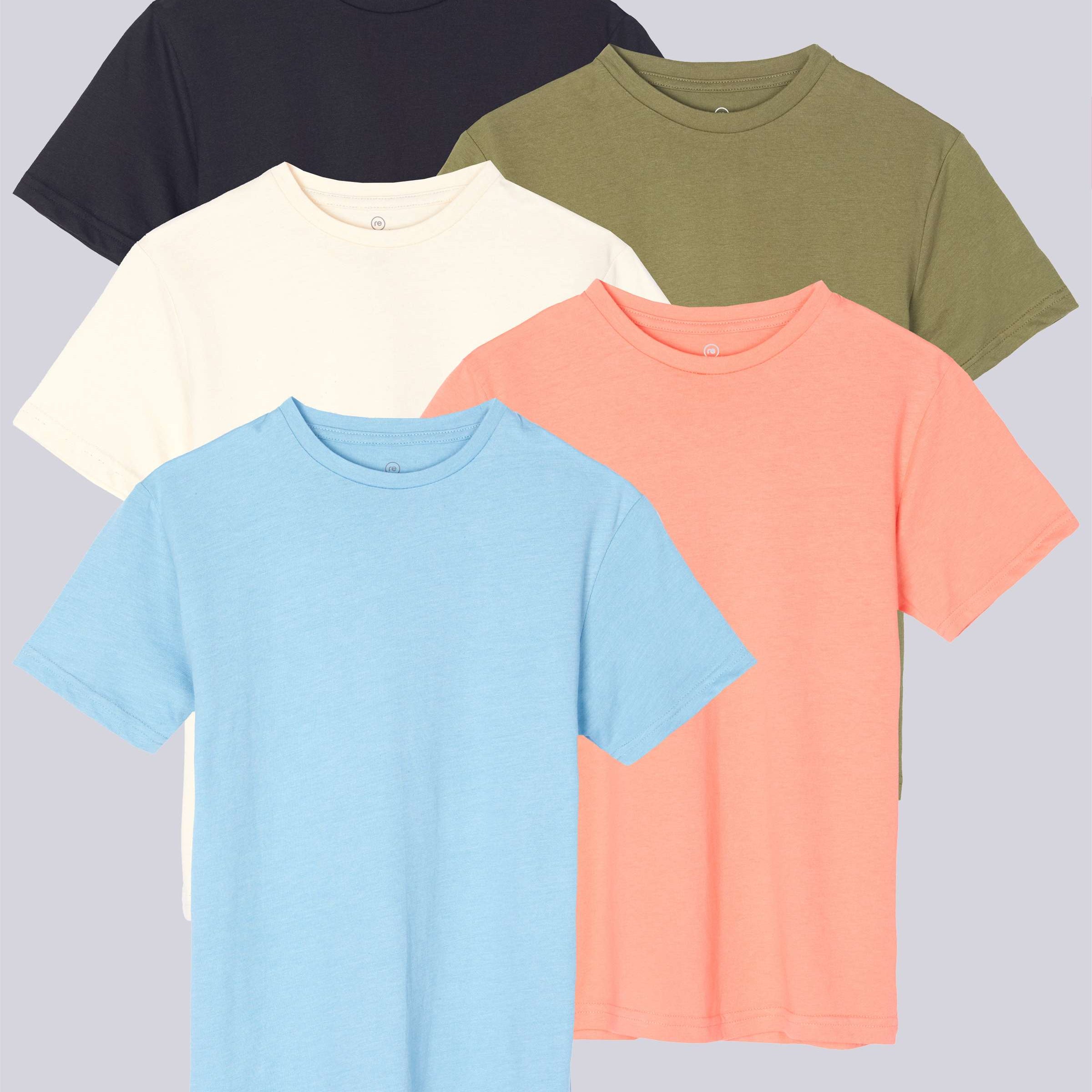 5 Pack: Boys' Cotton Short Sleeve T-Shirts