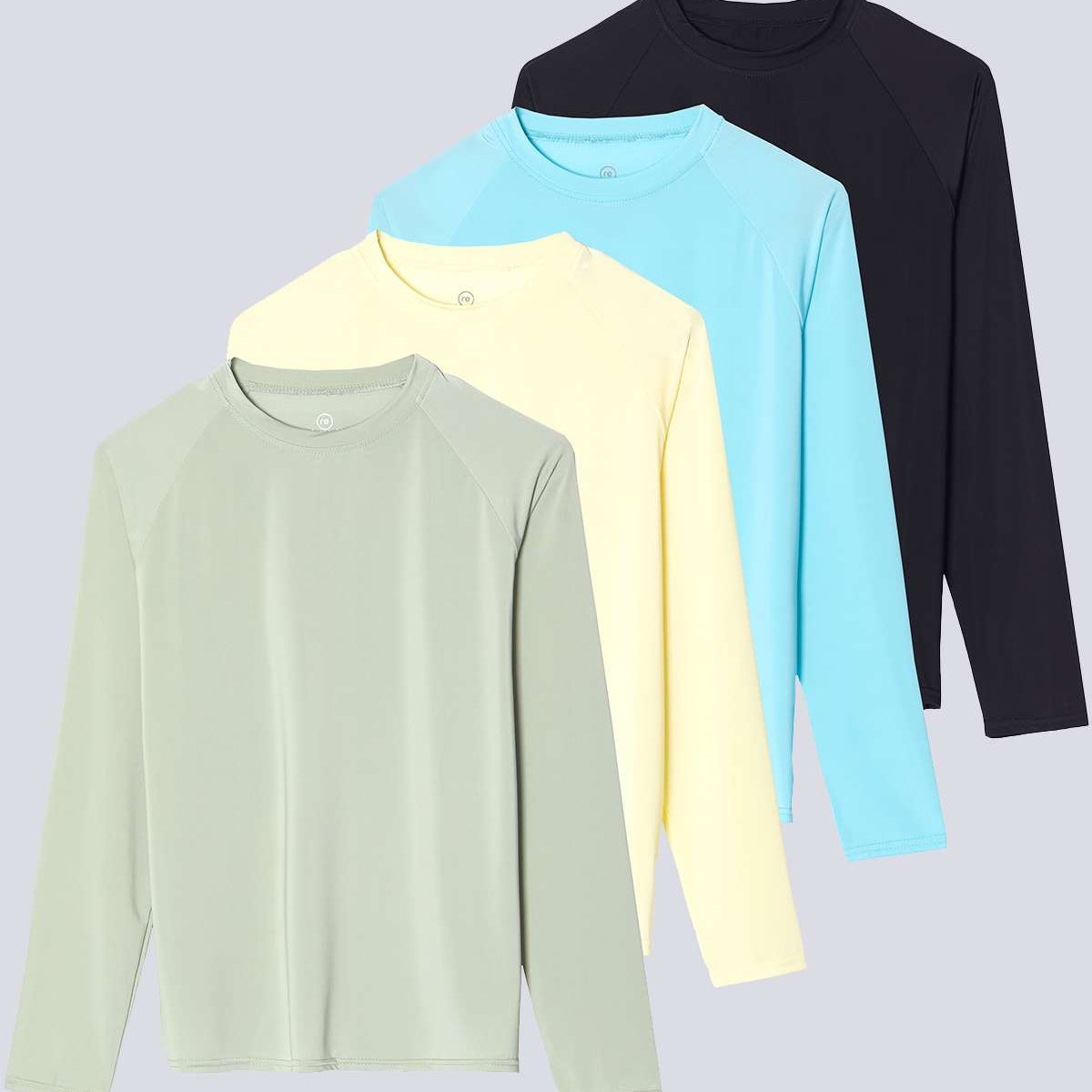 4 Pack: Women's Long Sleeve Rash Guard Shirt Swimwear UPF Sun Protection (Available In Plus Size)