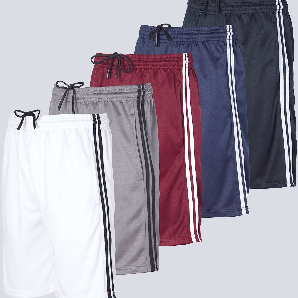 5 Pack: Boys' Athletic Basketball Shorts
