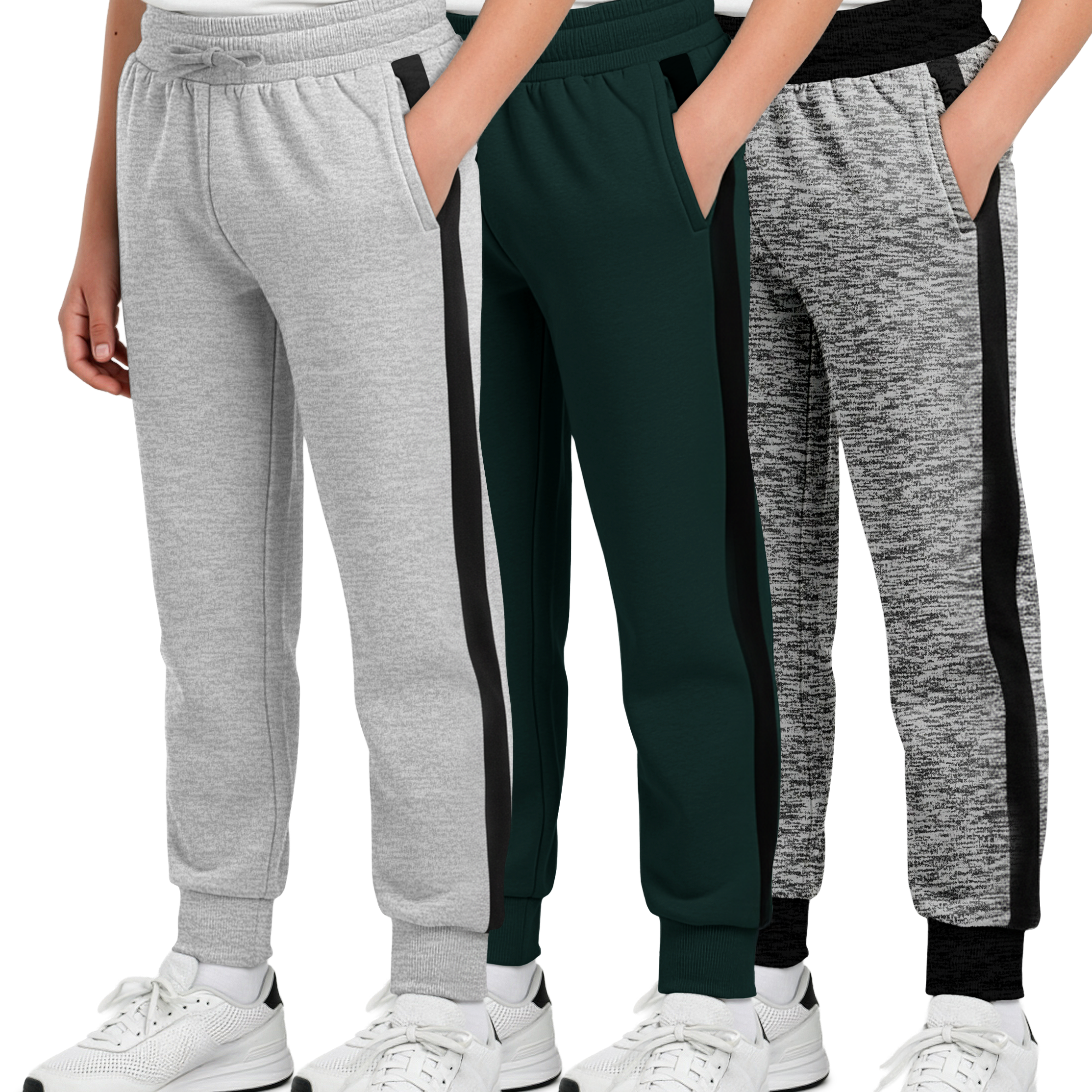 3 Pack: Boys Fleece Jogger Sweatpants