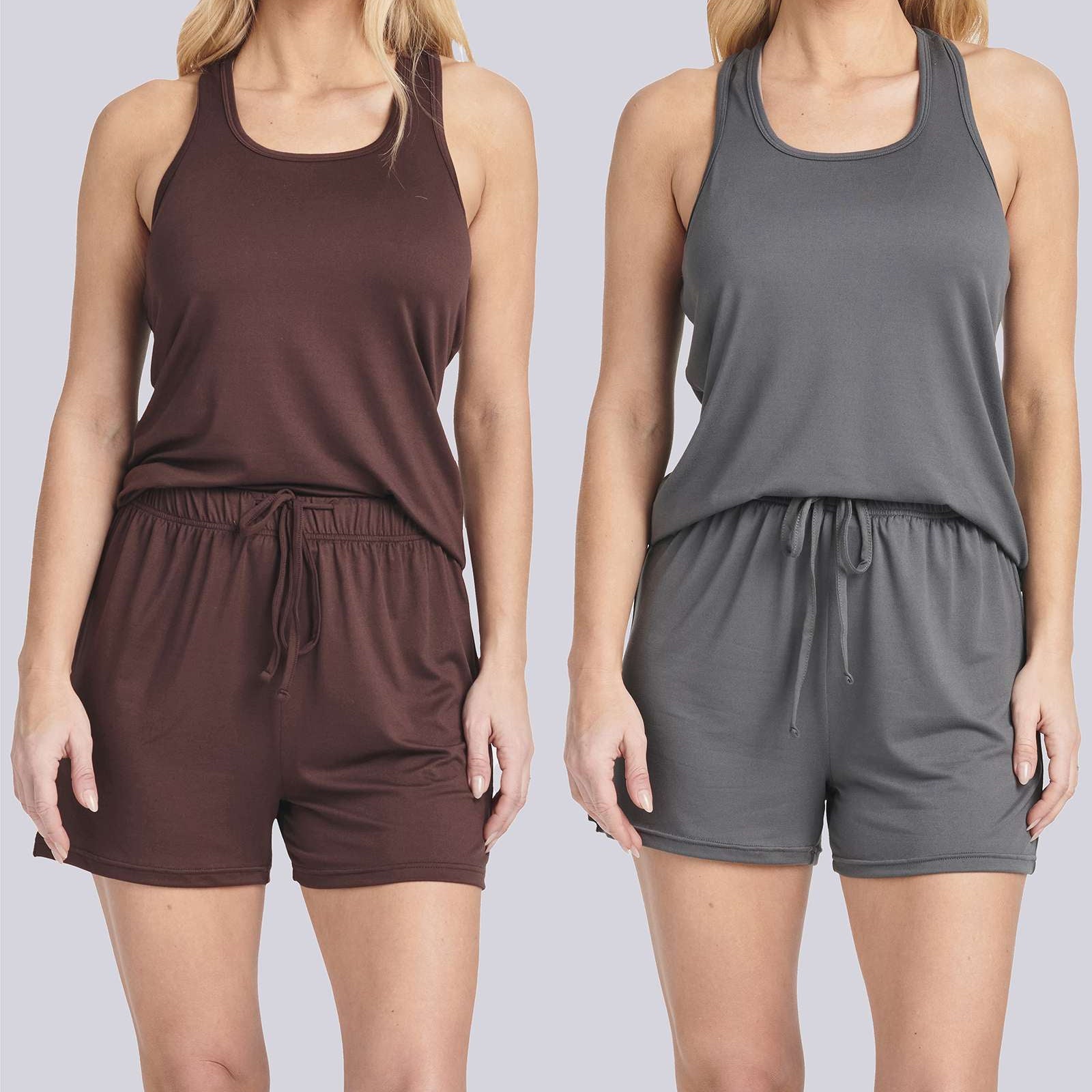 4 Pack: Women's Super-Soft Tank Top and Short Pajama Set (Available in Plus Size)