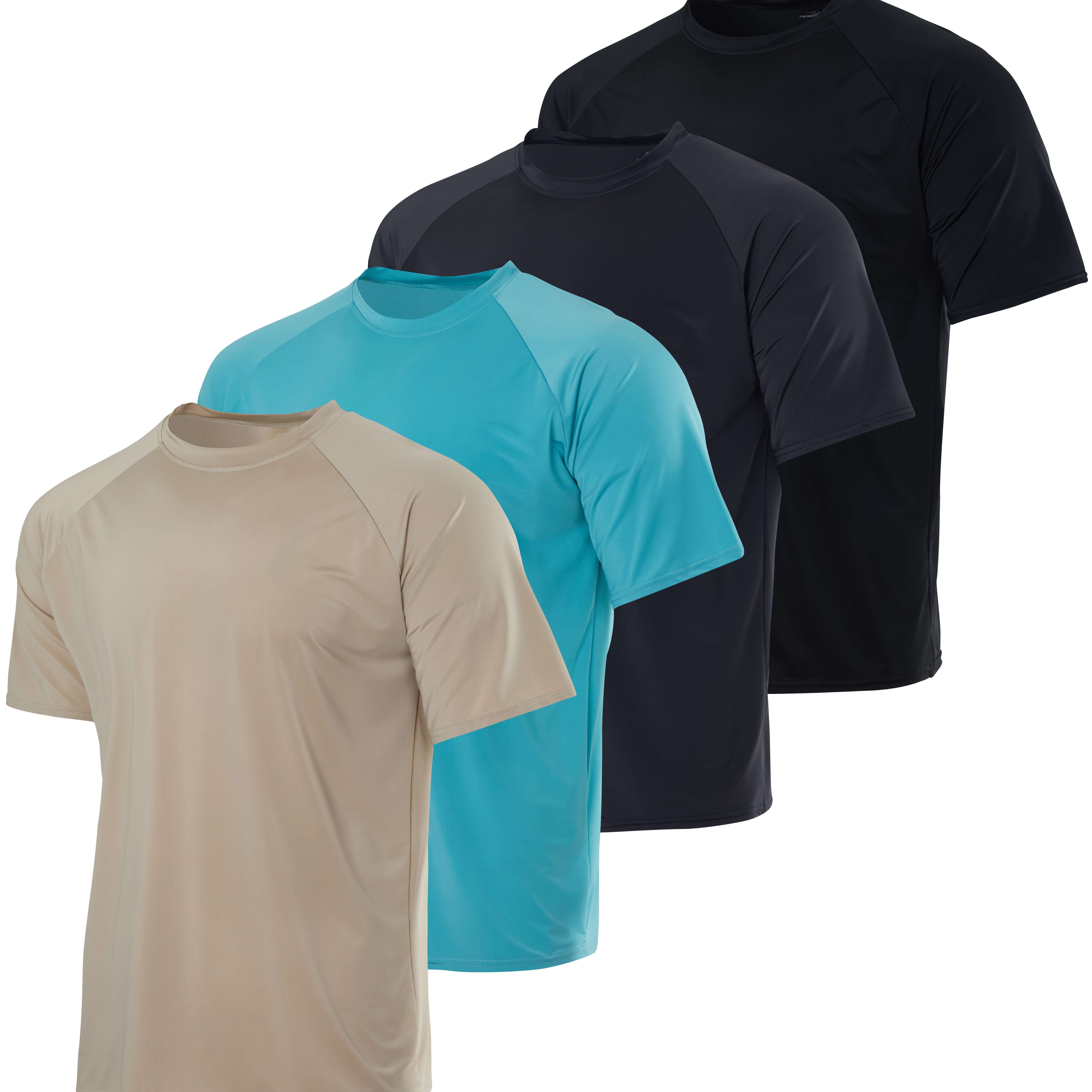 4-Pack: Boys Short Sleeve Quick Dry UPF 50+ Sun Protection Rash Guard Shirt ? Swimwear Surf Top for Boys