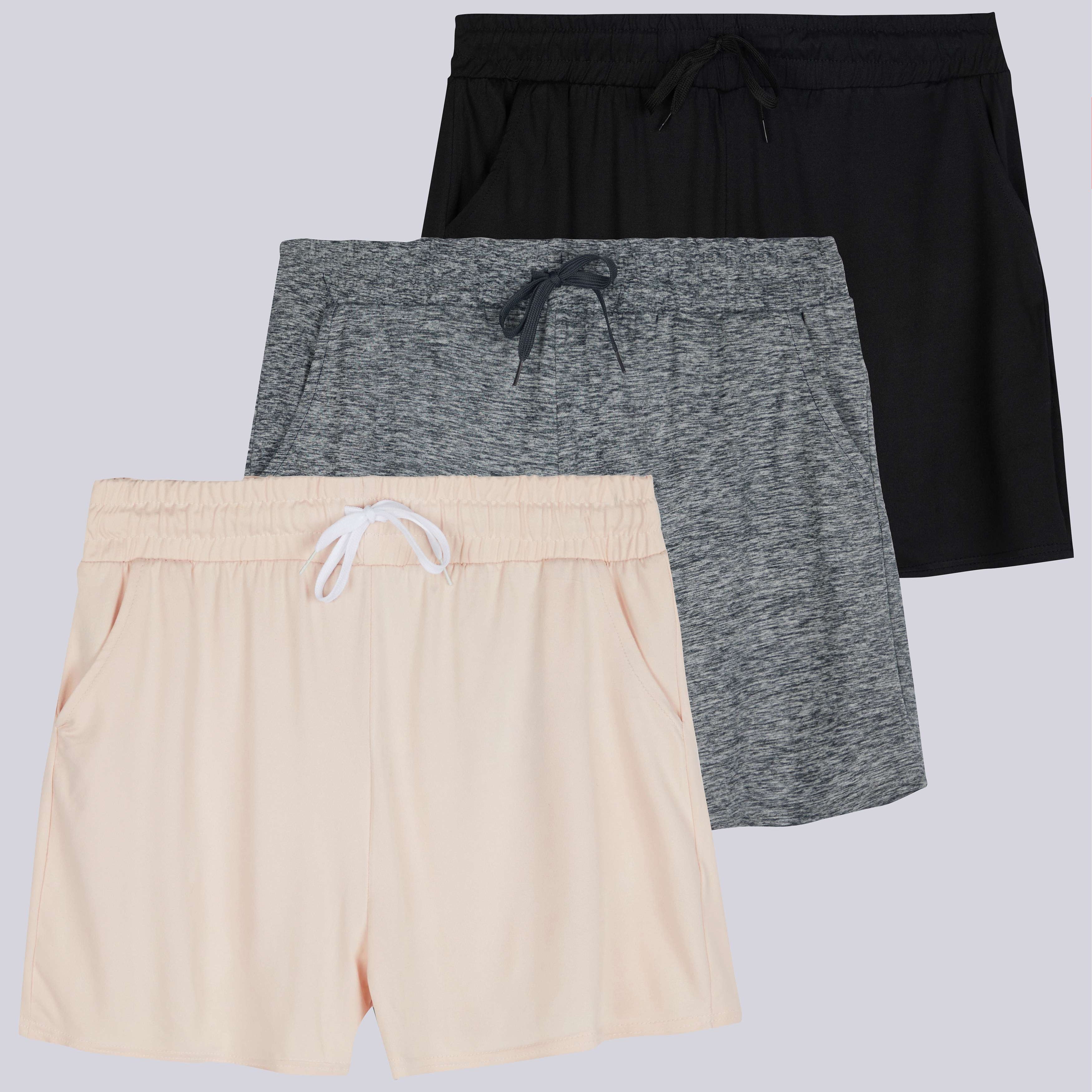 3 Pack: Womens Plus Super-Soft Lounge Shorts