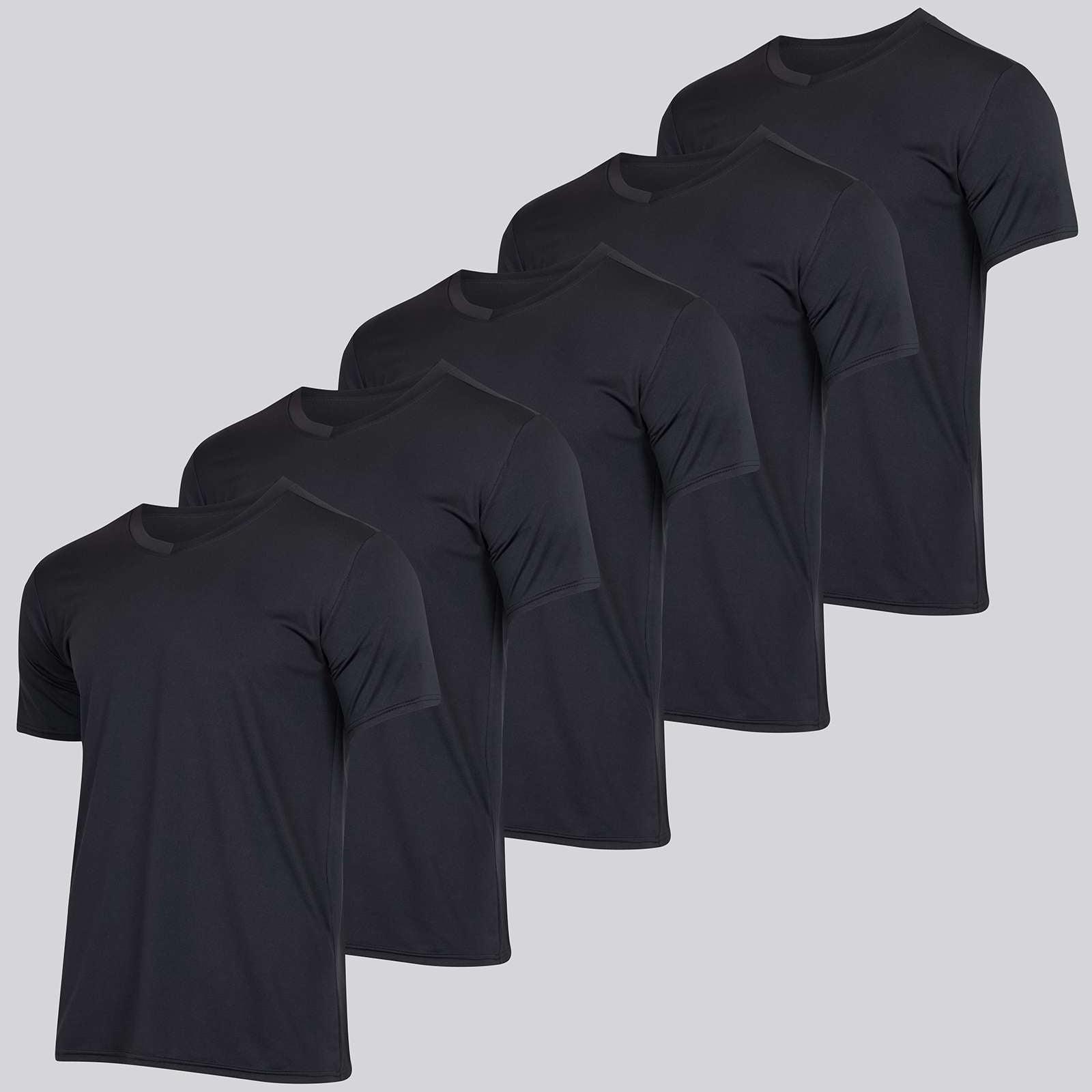 5 Pack: Men’s V-Neck Dry-Fit T-Shirt