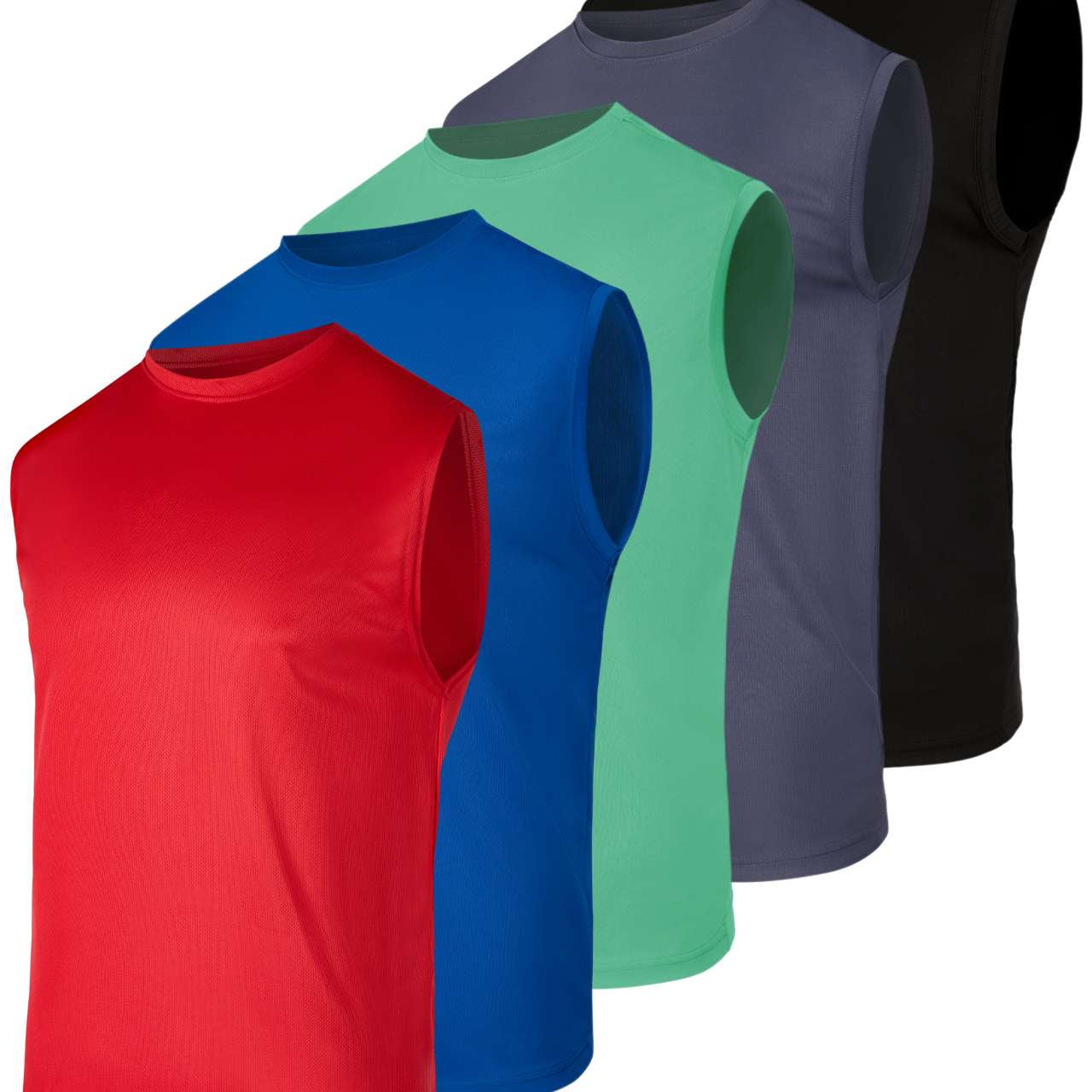 5 Pack: Mens Mesh Active Tank Top (Available in Big & Tall)