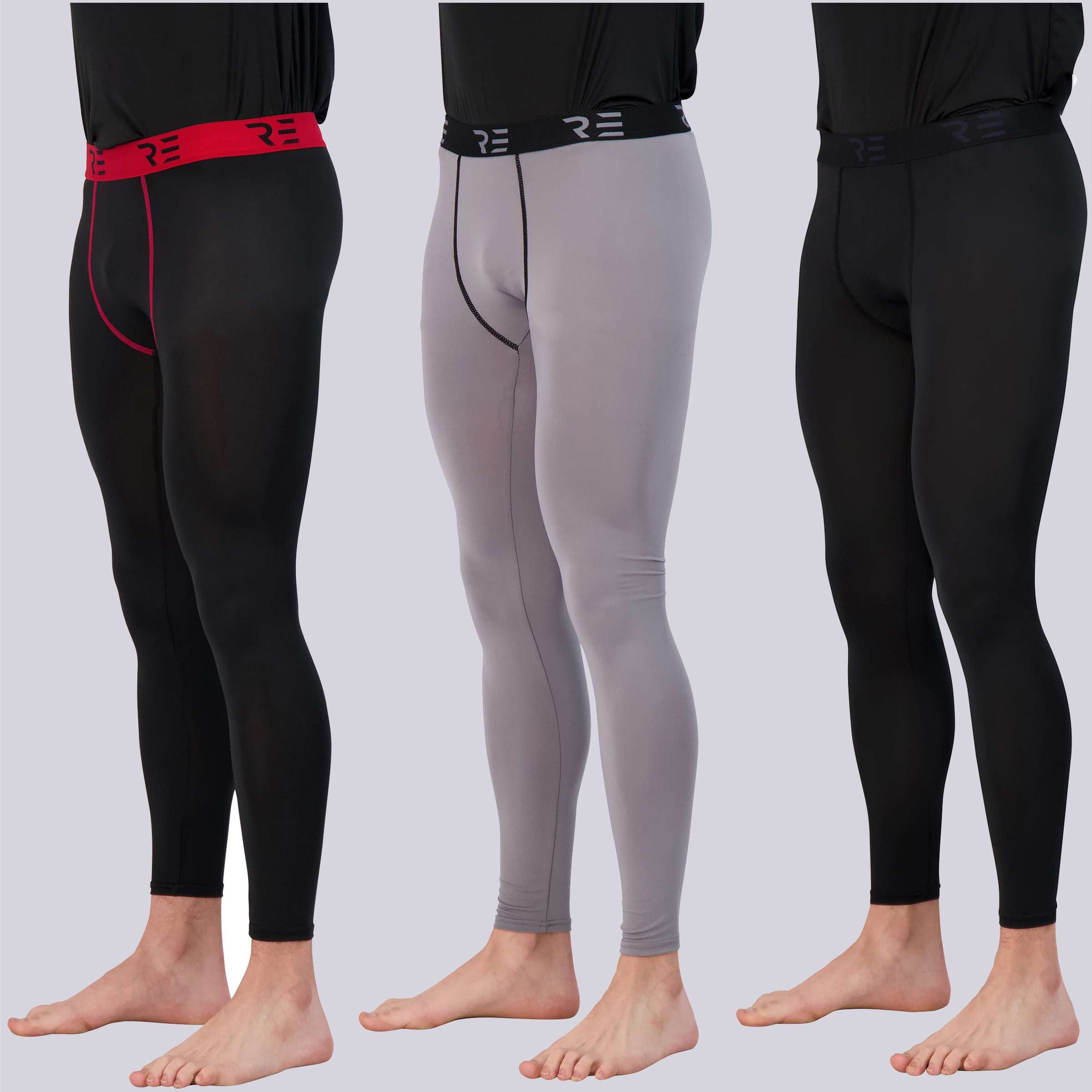 3 Pack: Mens Active Compression Pants