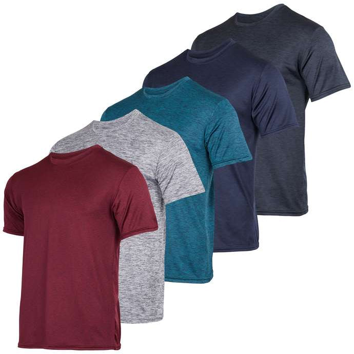 5 Pack: Boys Dry Fit Active Short-Sleeve T-Shirt