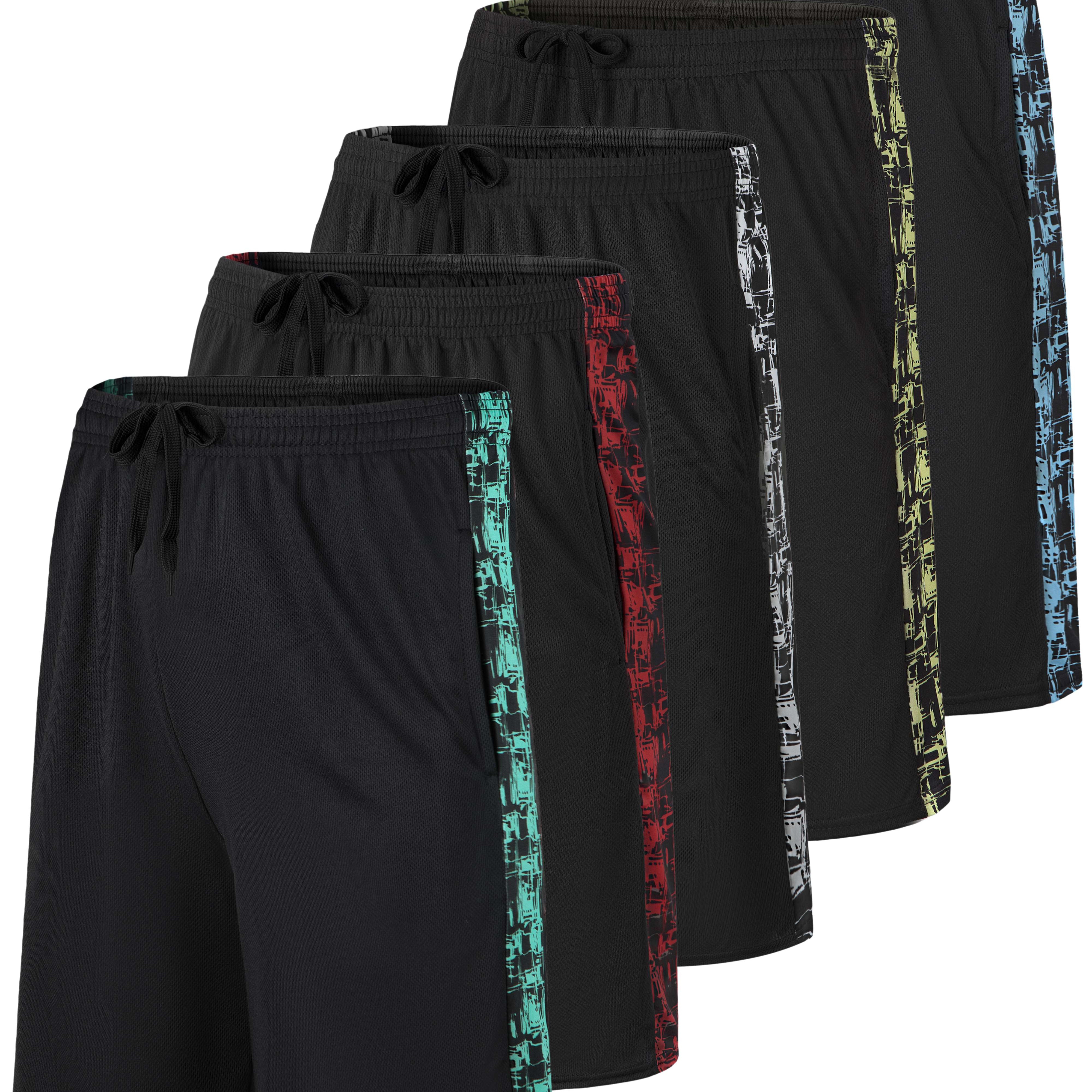 5 Pack: Men's Mesh Athletic Gym Shorts
