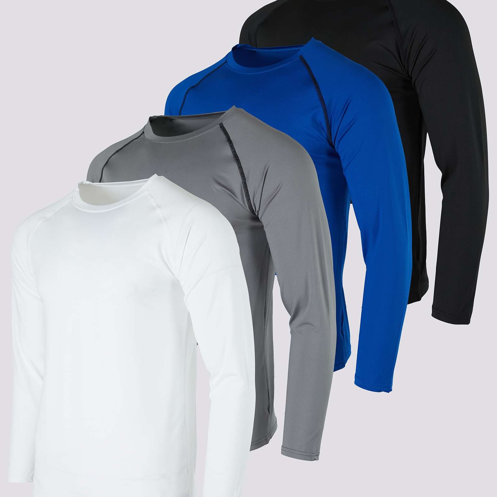 4 Pack: Mens Compression Long Sleeve Shirt